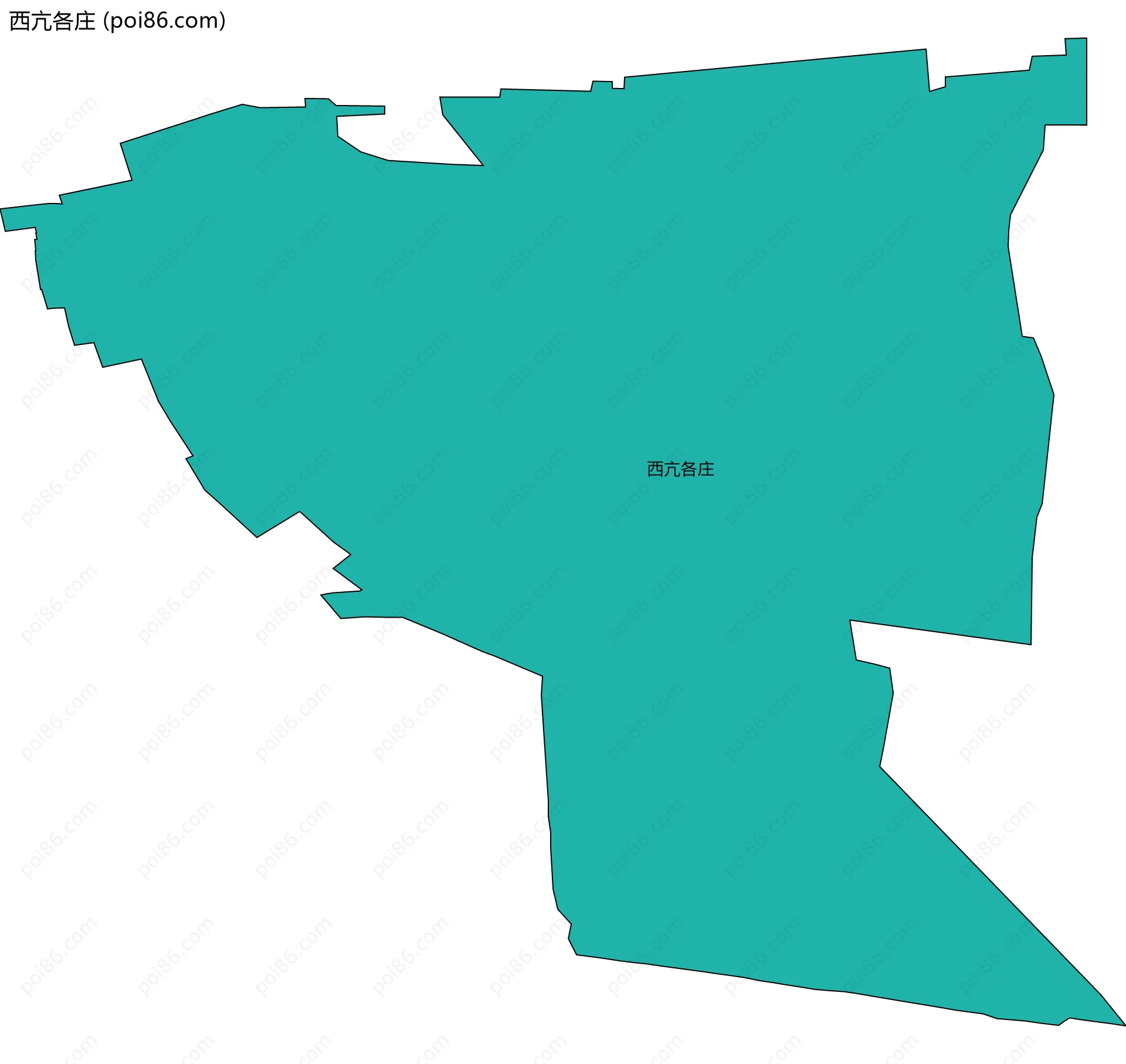 西亢各庄边界地图