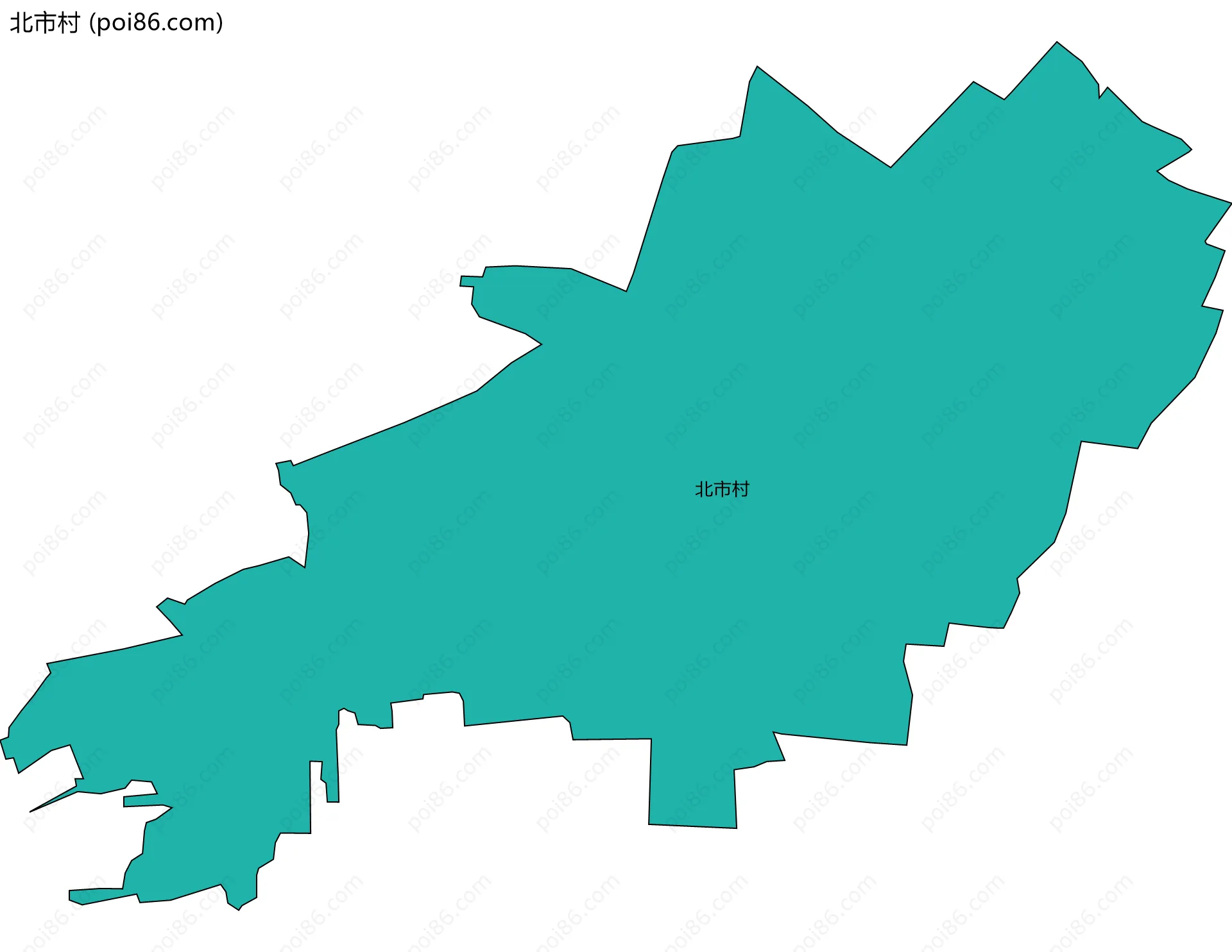 北市村边界地图