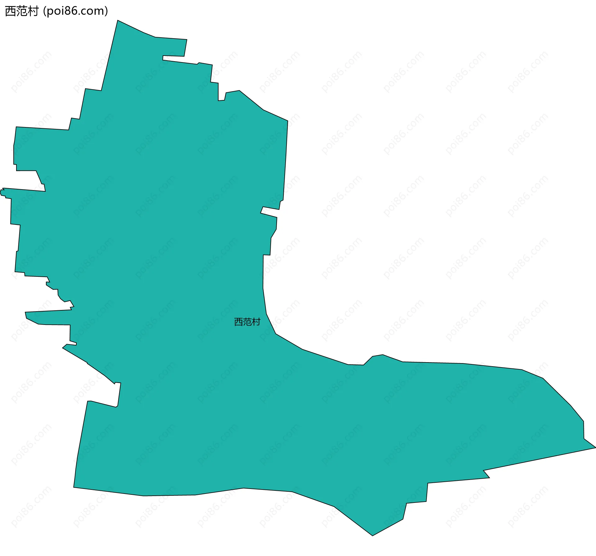 西范村边界地图