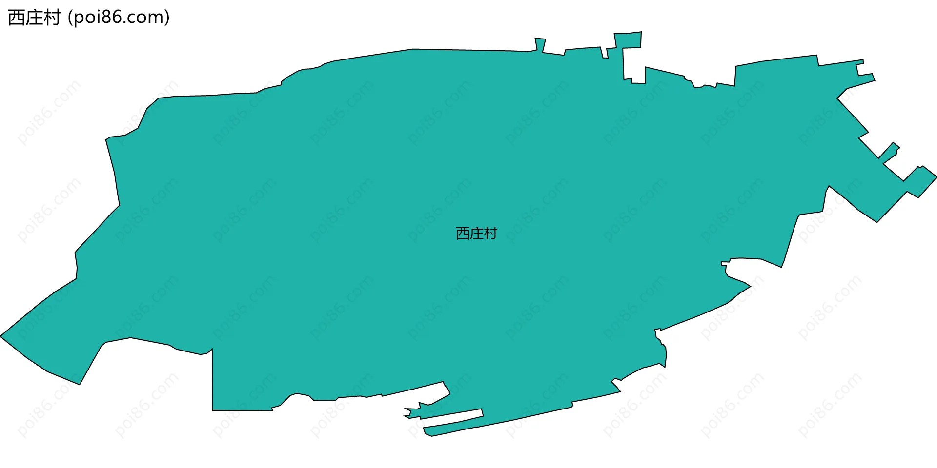 西庄村边界地图