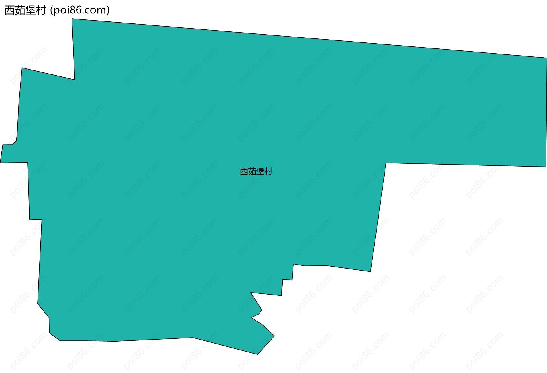 西茹堡村边界地图