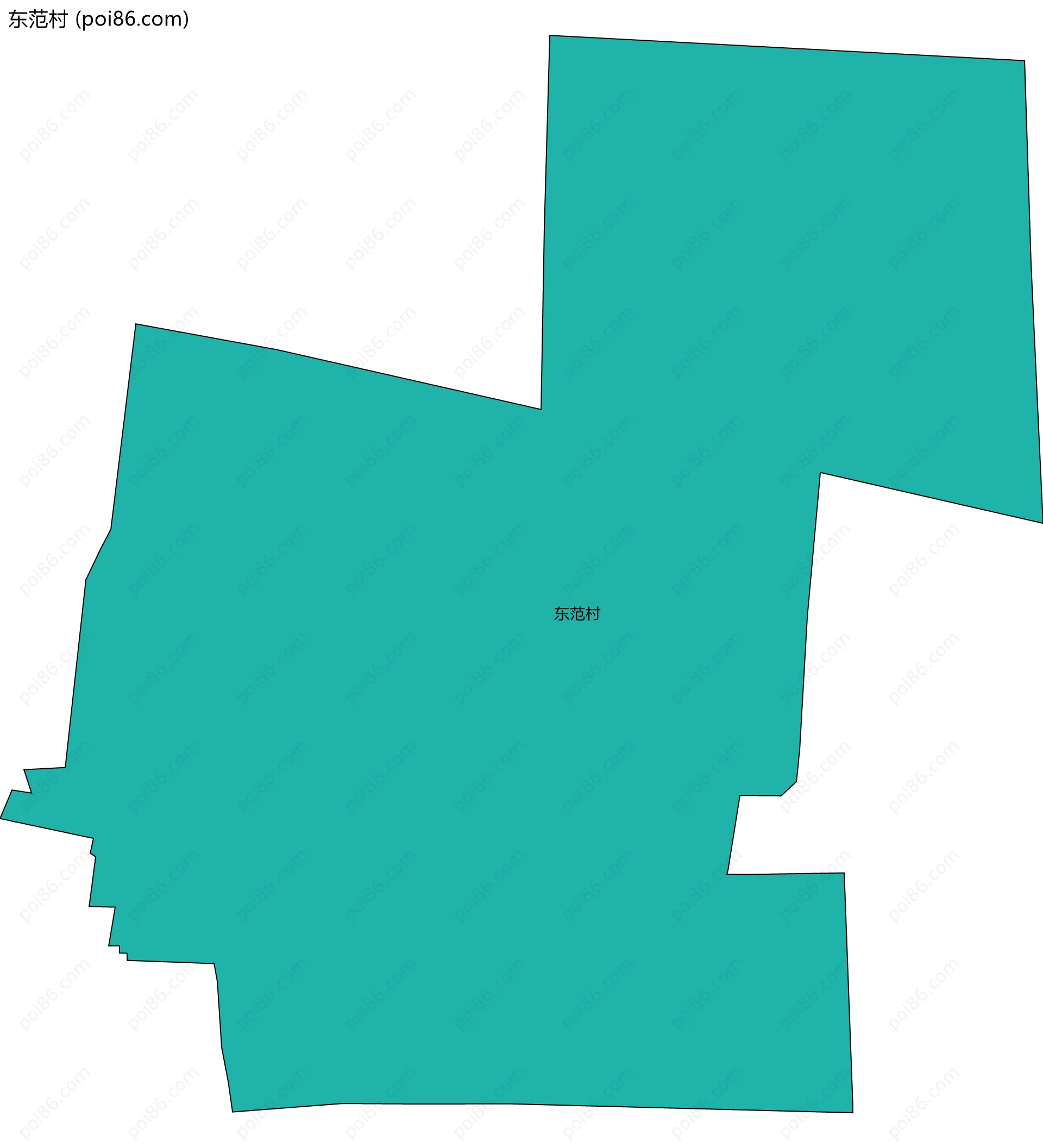 东范村边界地图
