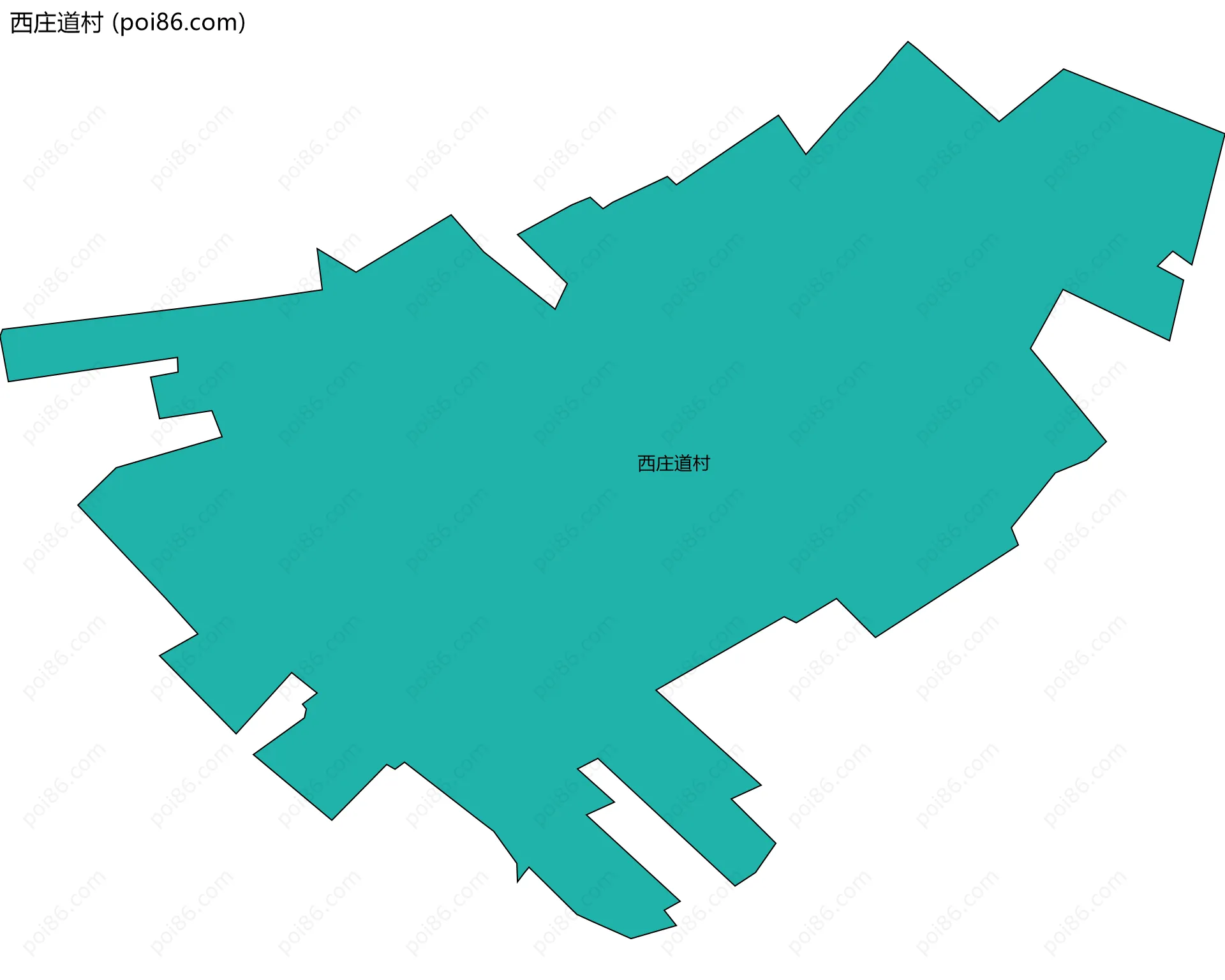 西庄道村边界地图