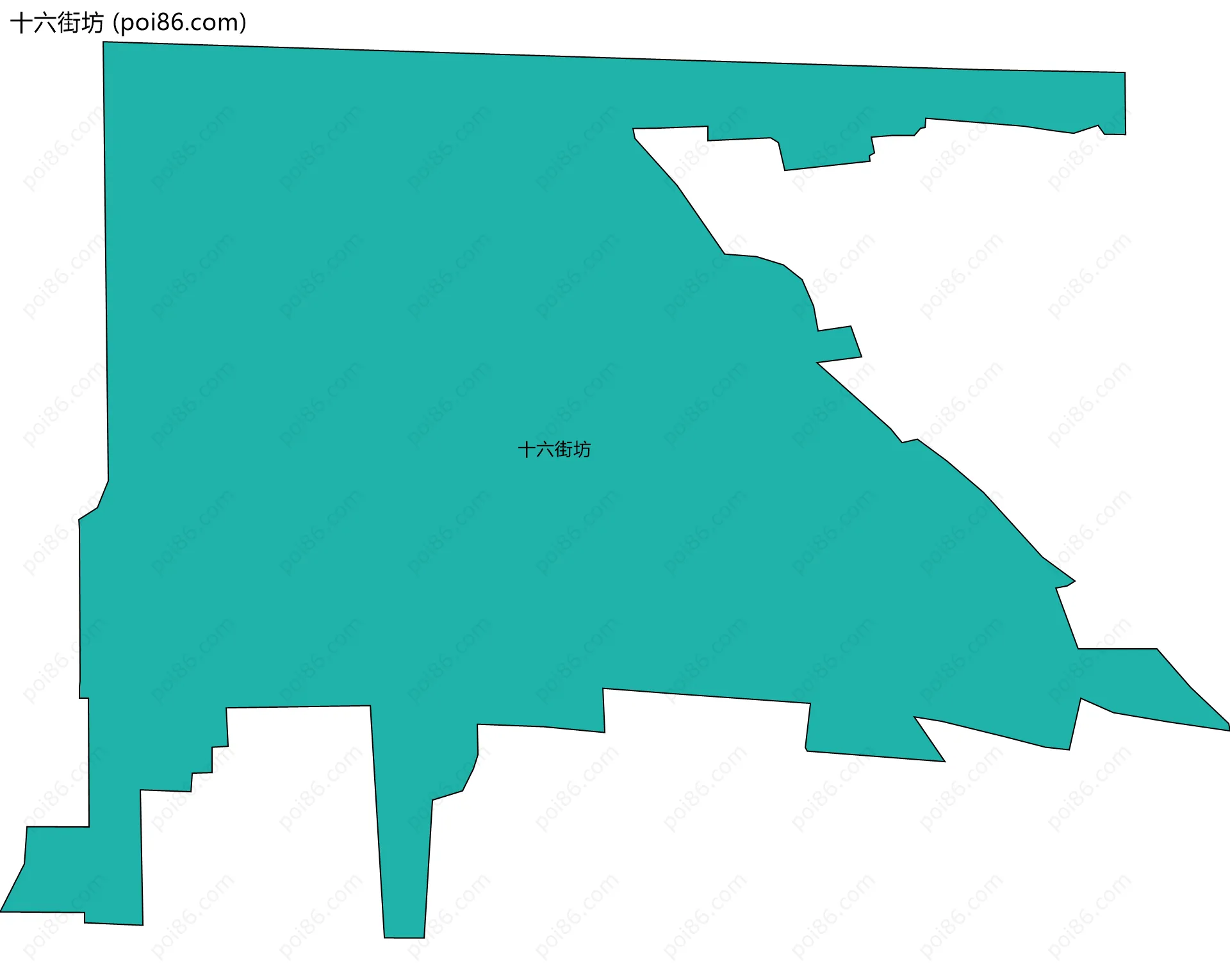 十六街坊边界地图