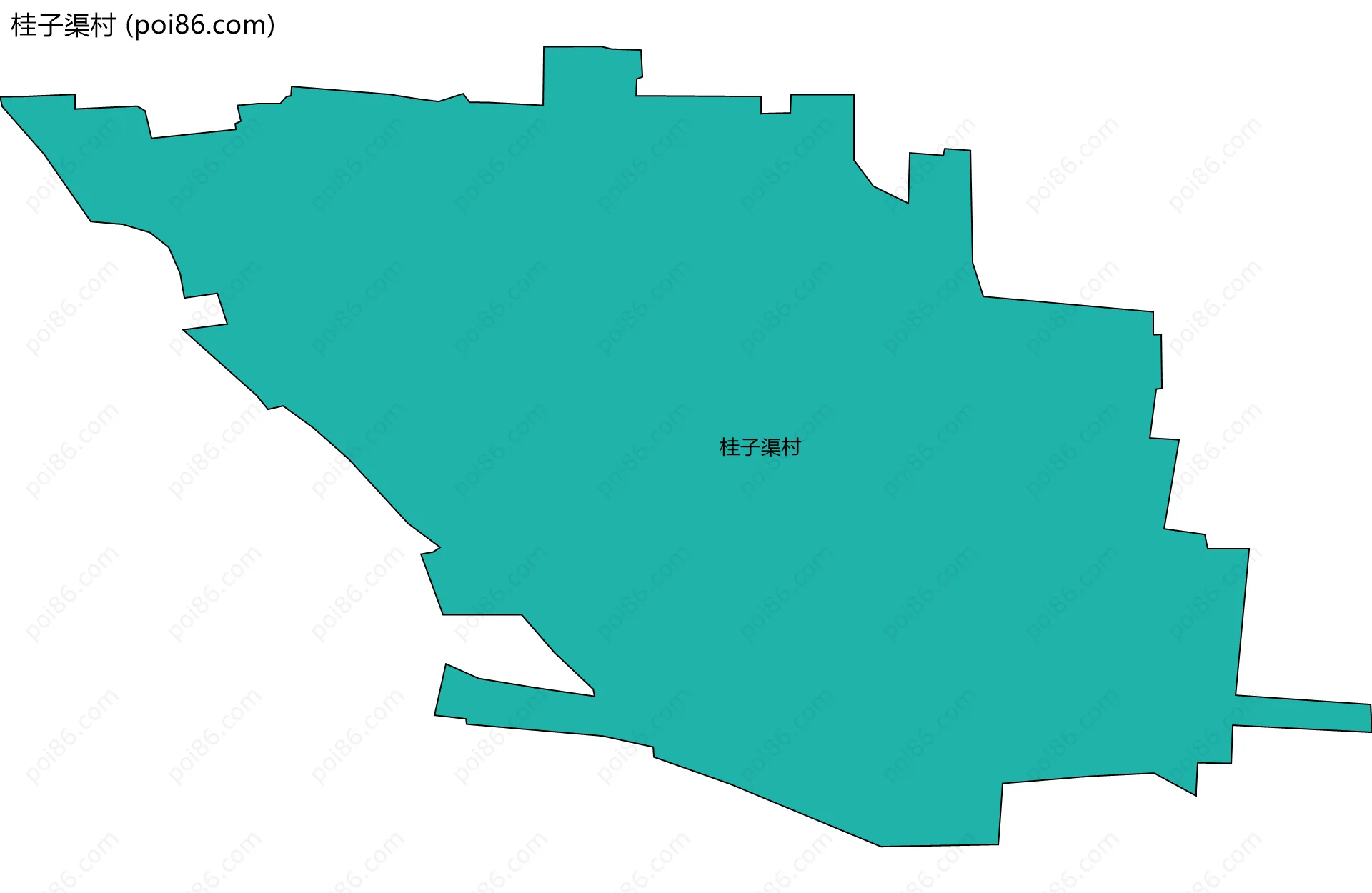 桂子渠村边界地图