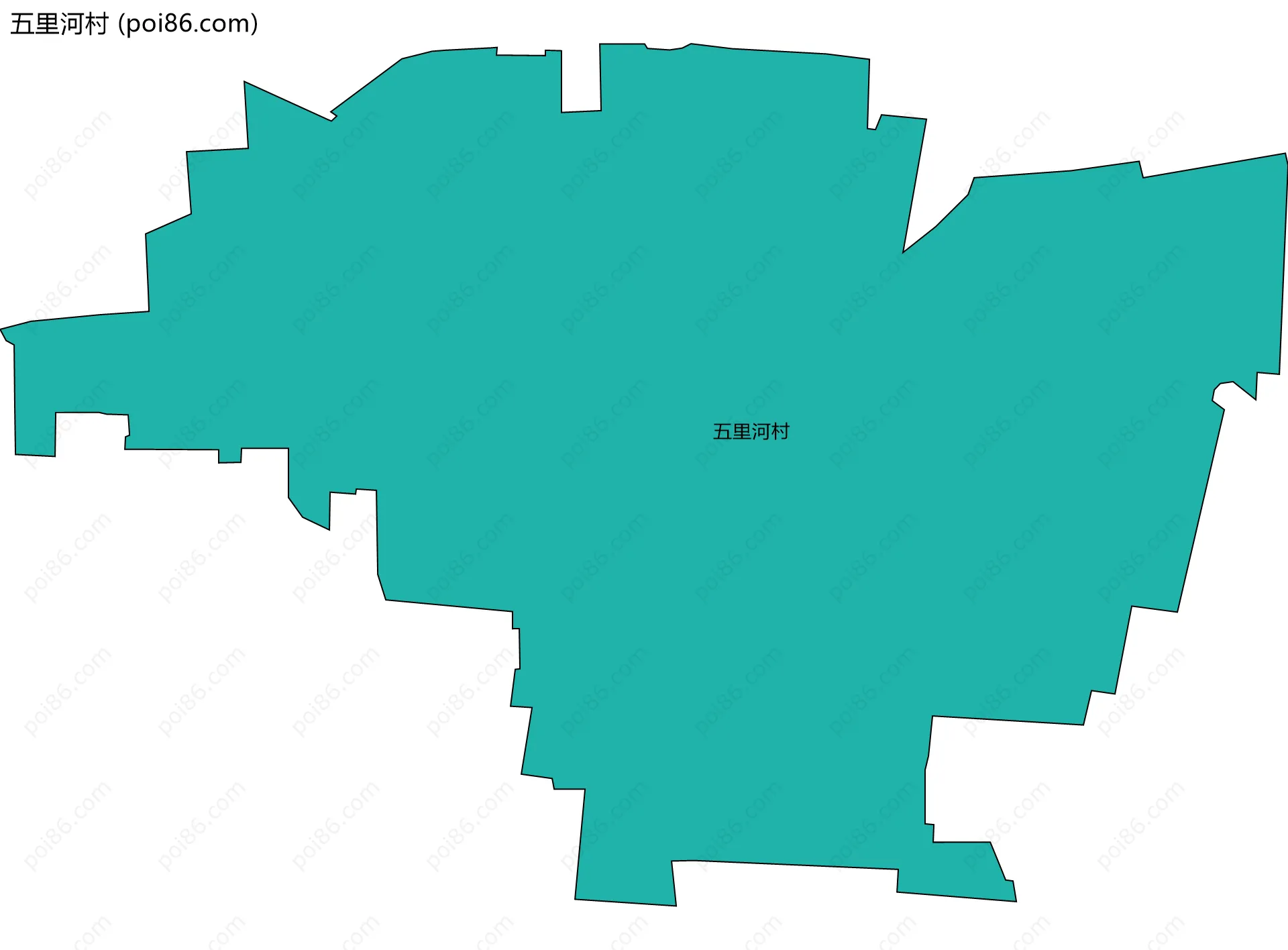 五里河村边界地图