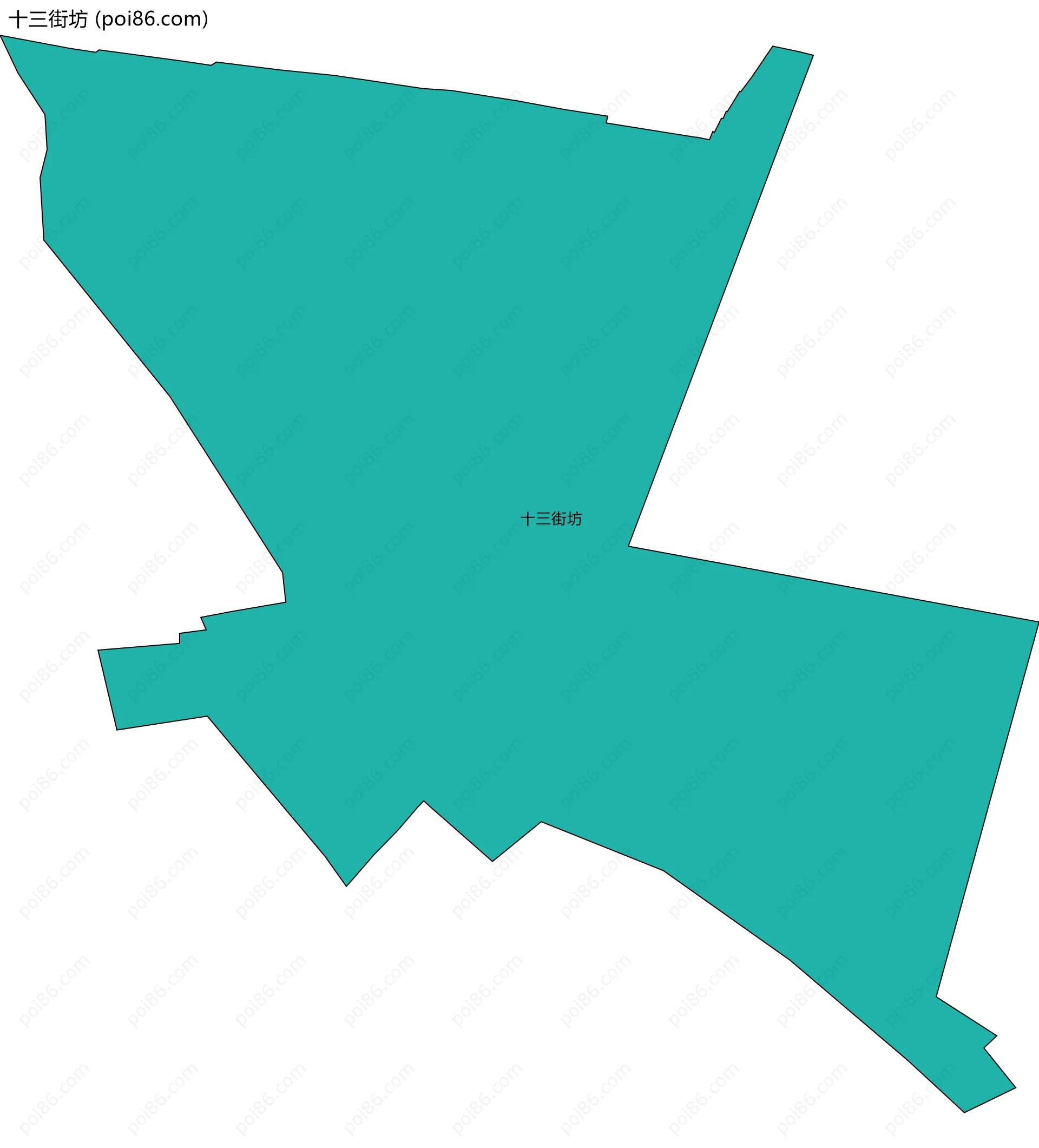 十三街坊边界地图