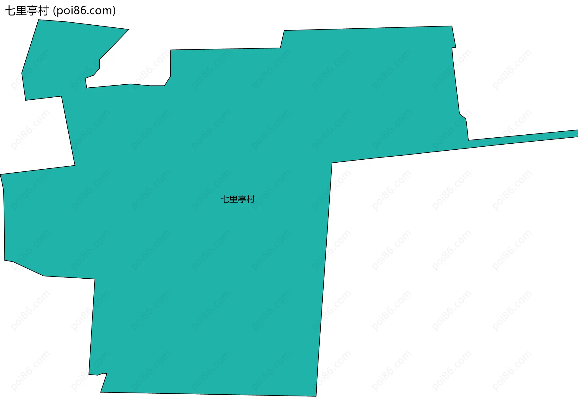 七里亭村边界地图
