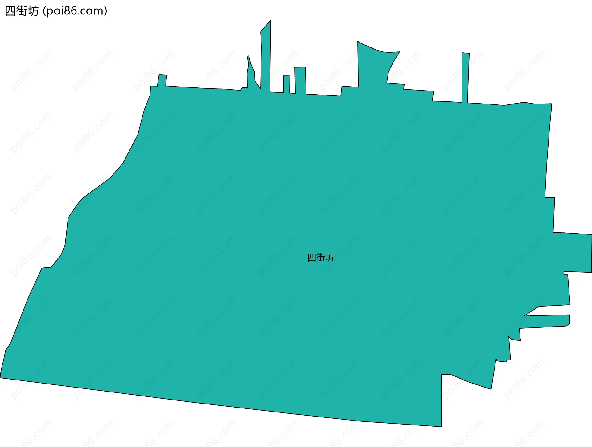 四街坊边界地图
