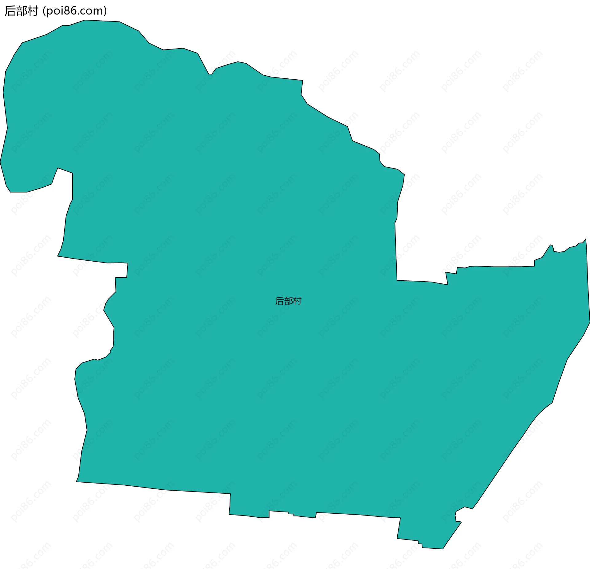 后部村边界地图
