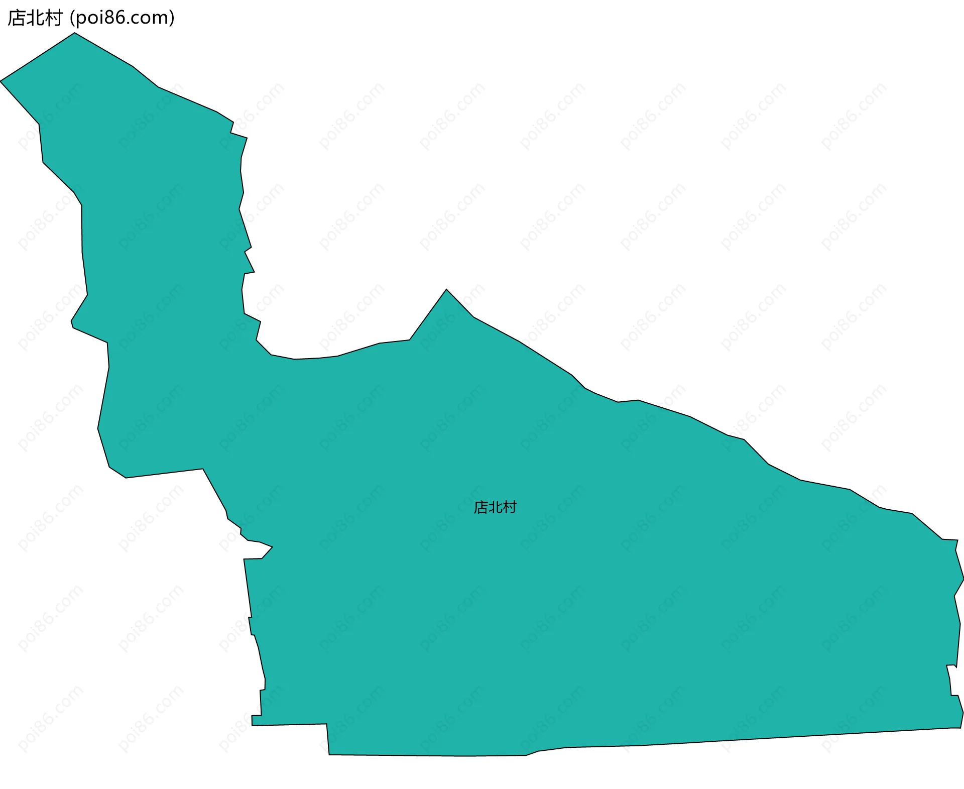 店北村边界地图