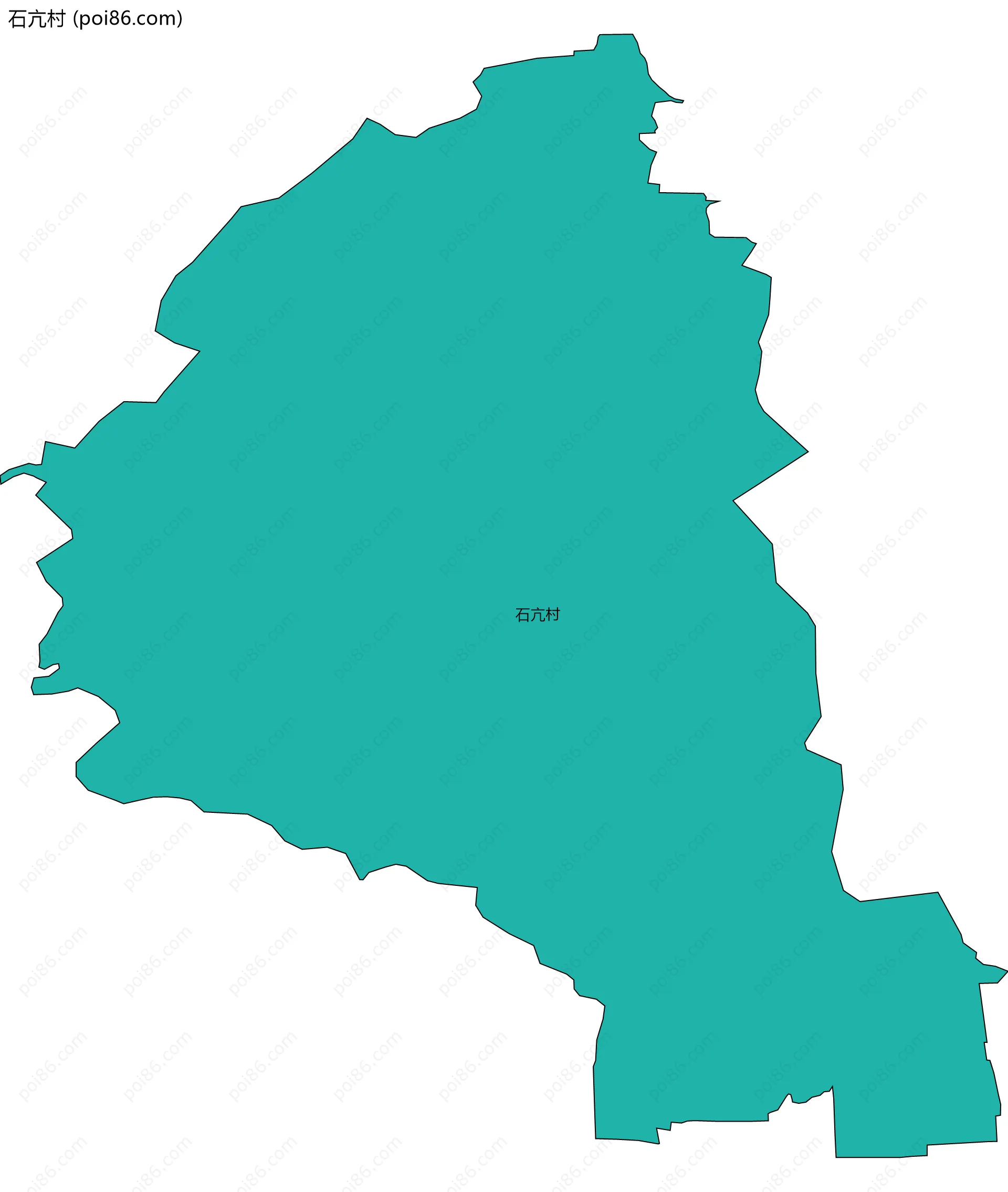 石亢村边界地图