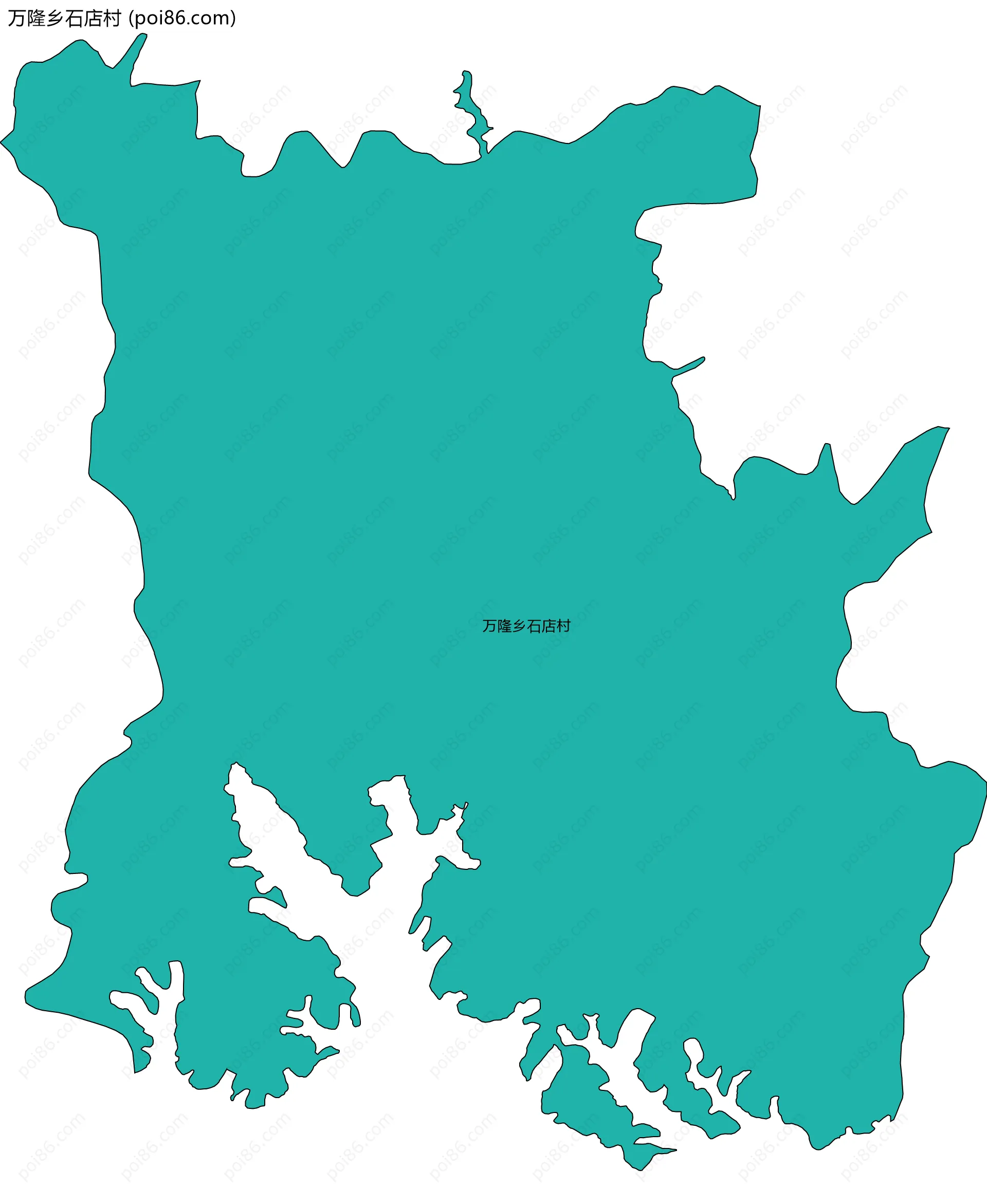 万隆乡石店村边界地图