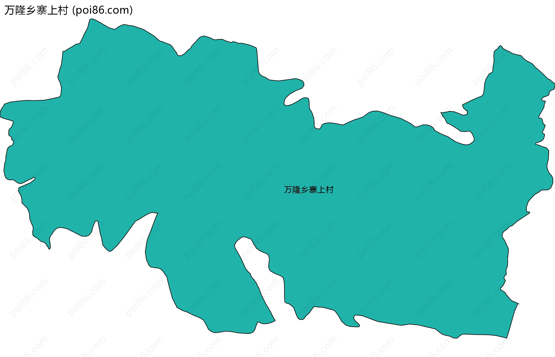 万隆乡寨上村边界地图