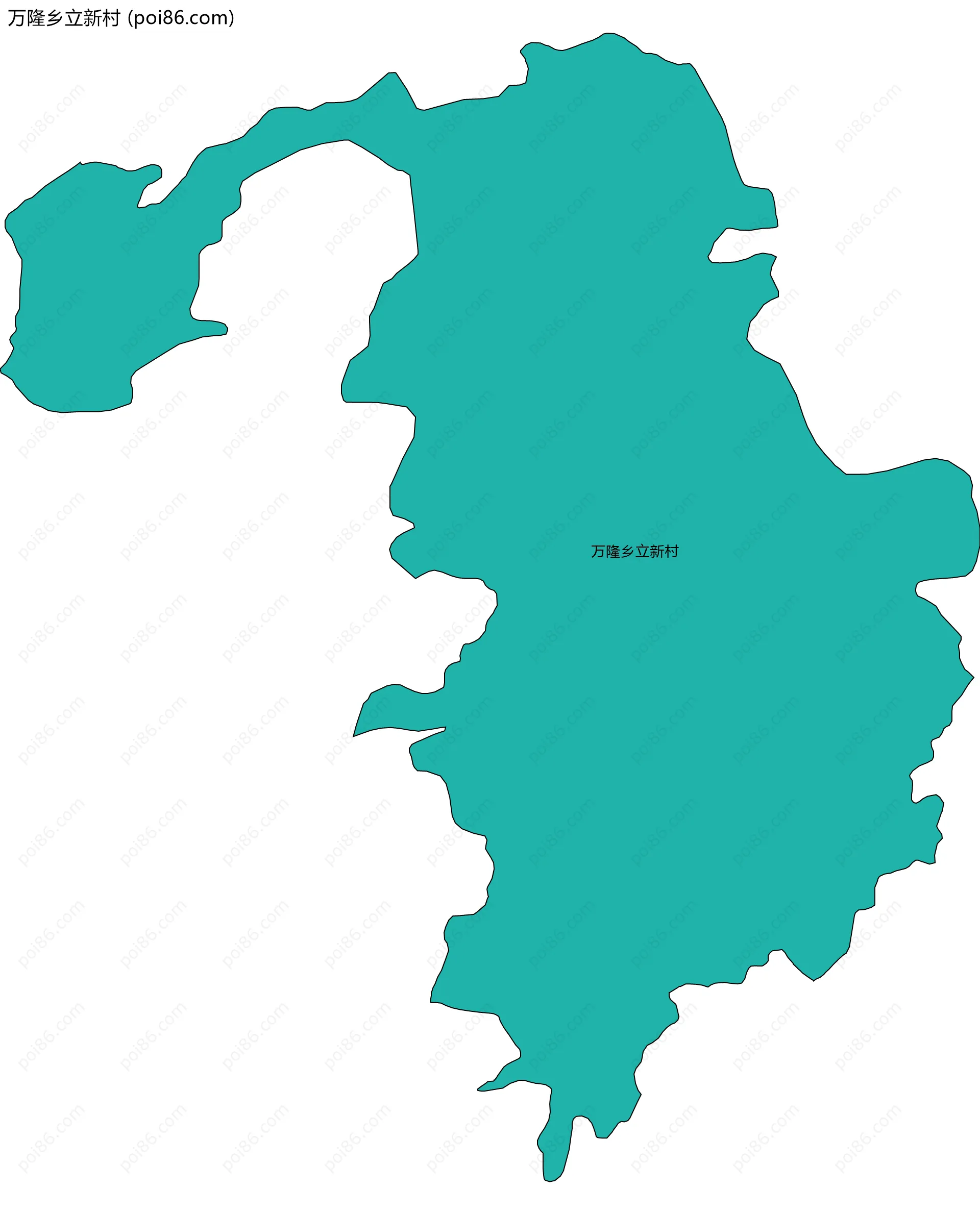 万隆乡立新村边界地图