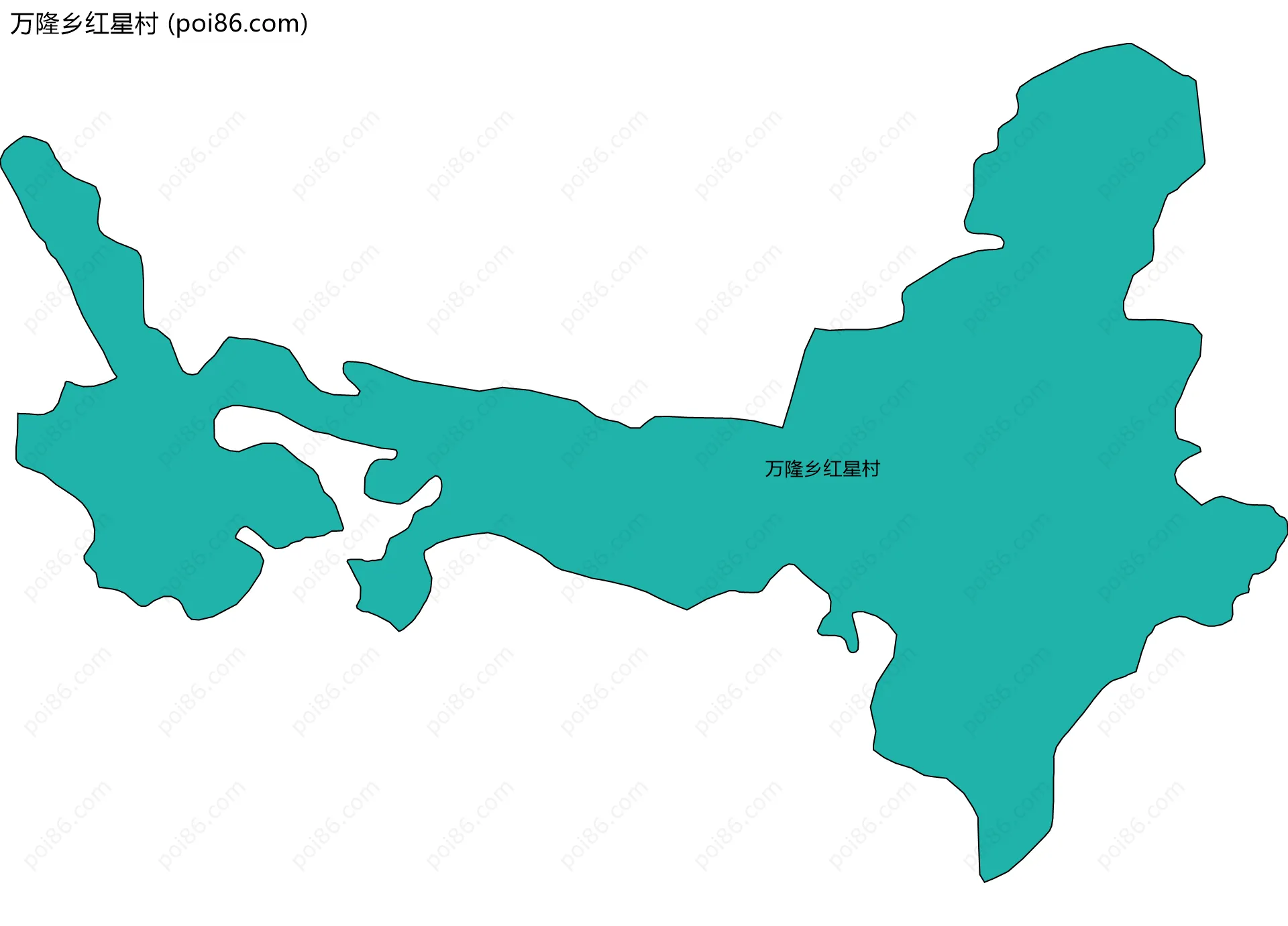 万隆乡红星村边界地图