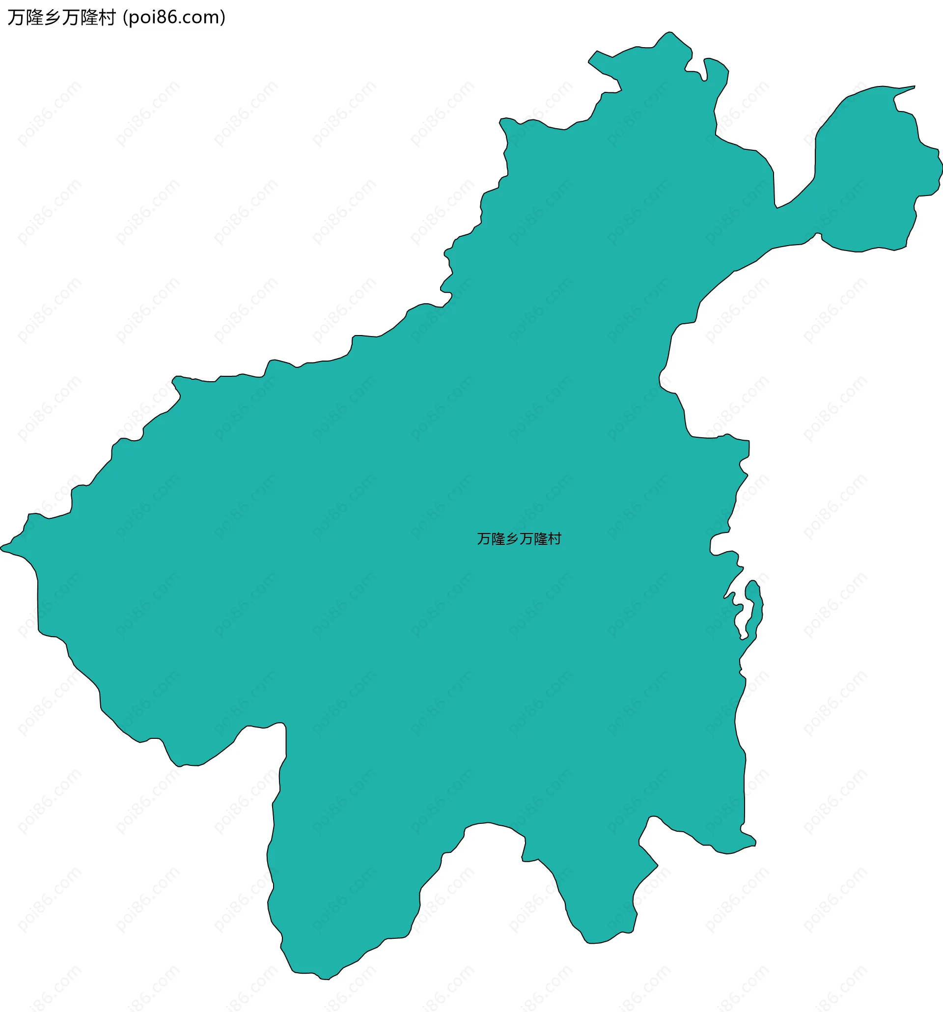 万隆乡万隆村边界地图