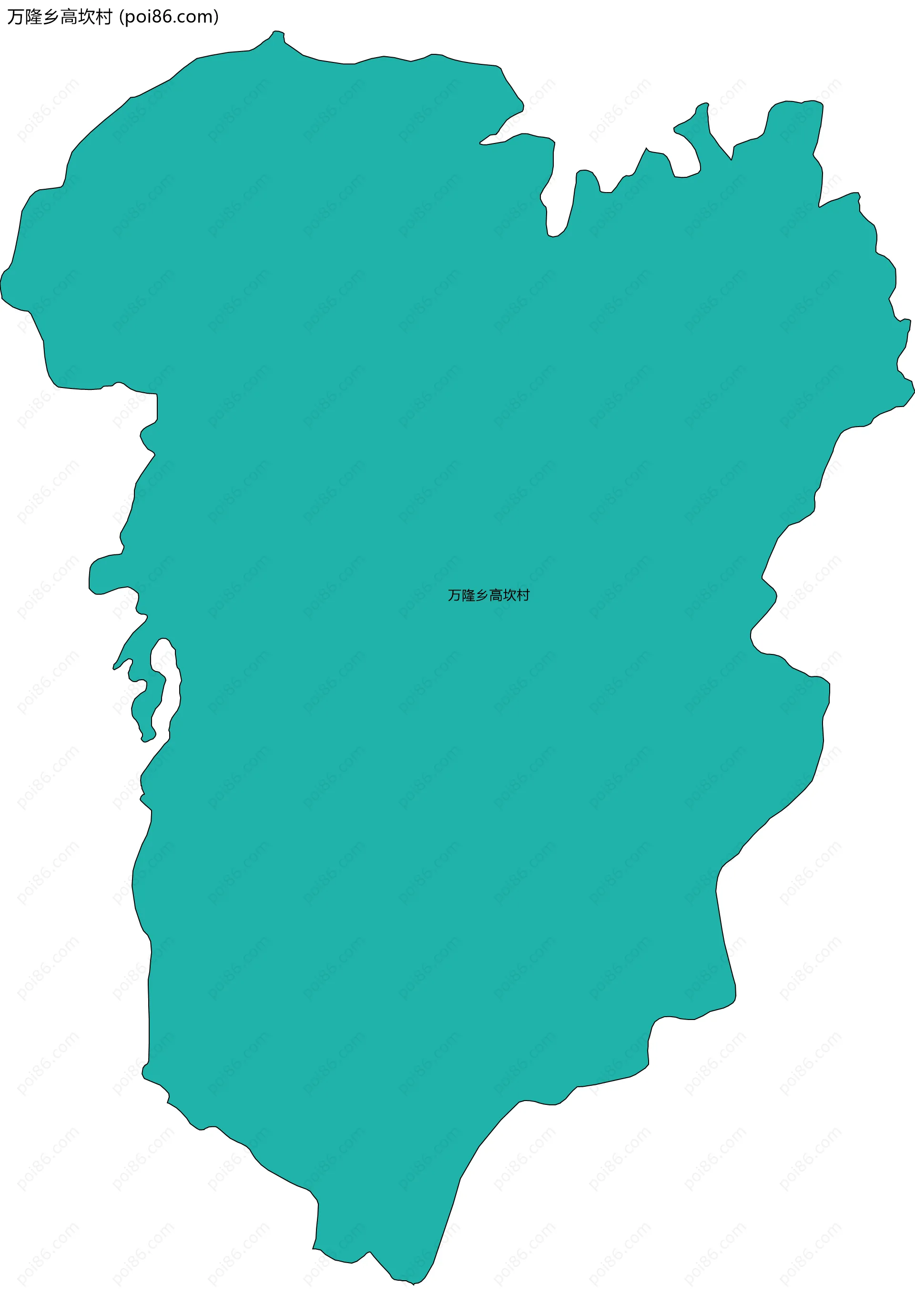 万隆乡高坎村边界地图