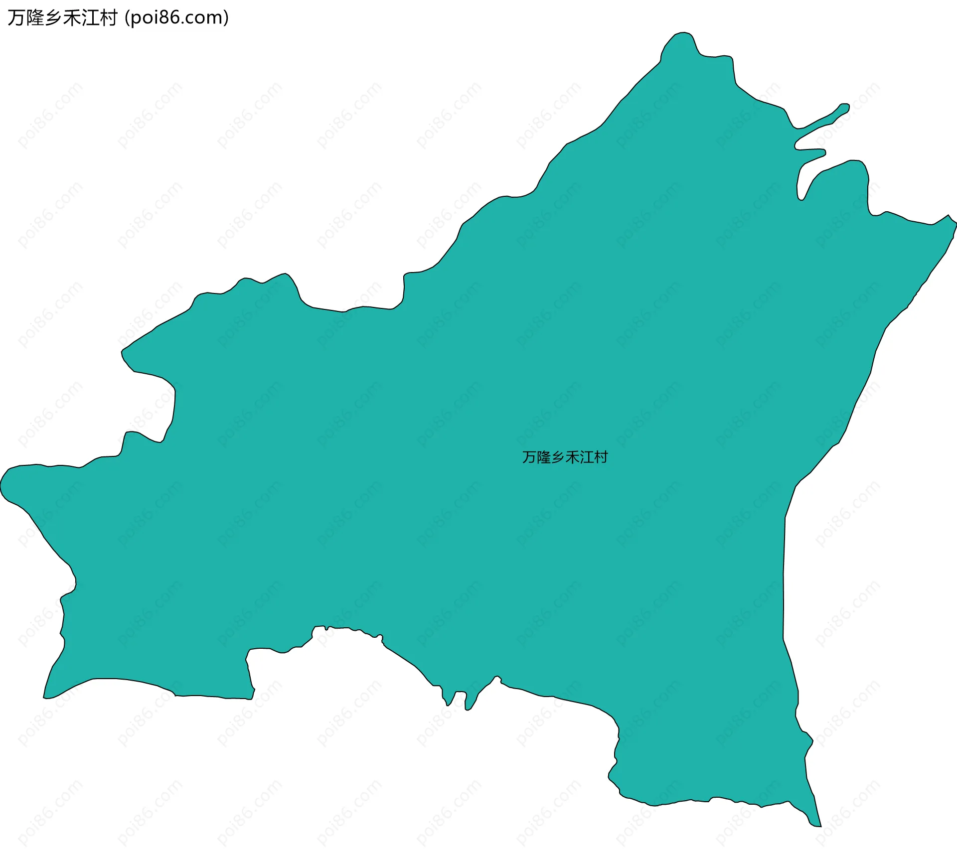 万隆乡禾江村边界地图