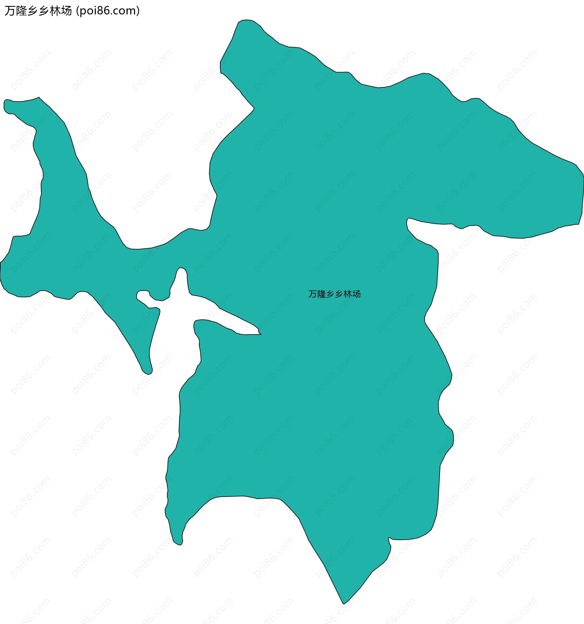 万隆乡乡林场边界地图