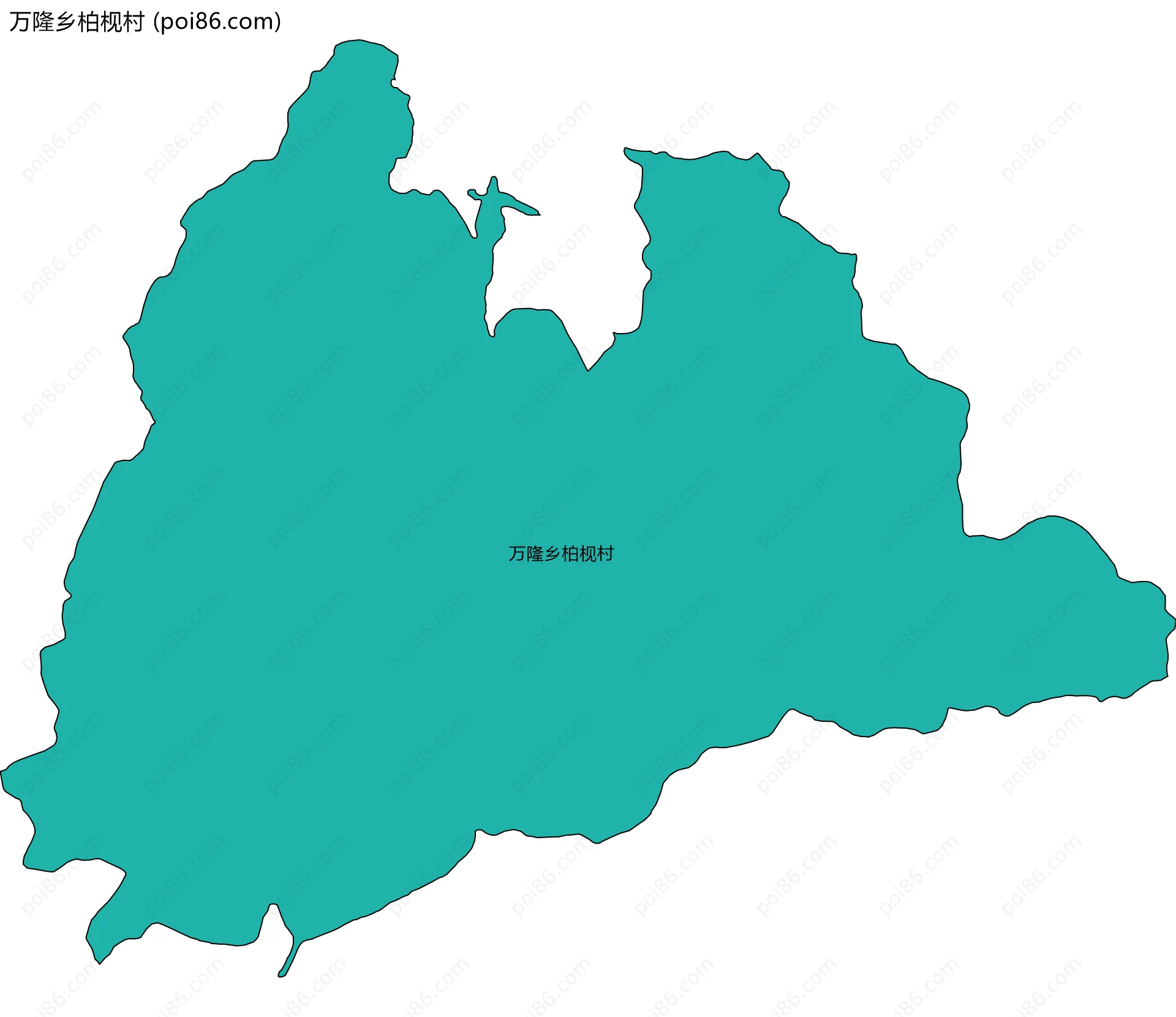 万隆乡柏枧村边界地图