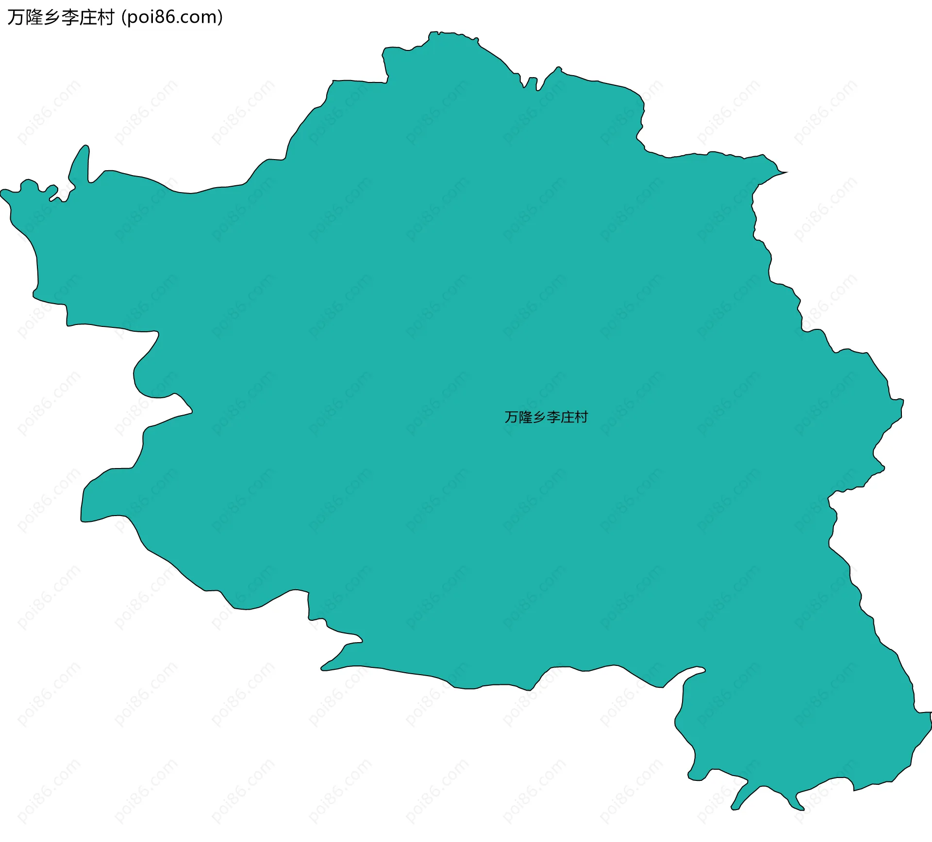 万隆乡李庄村边界地图