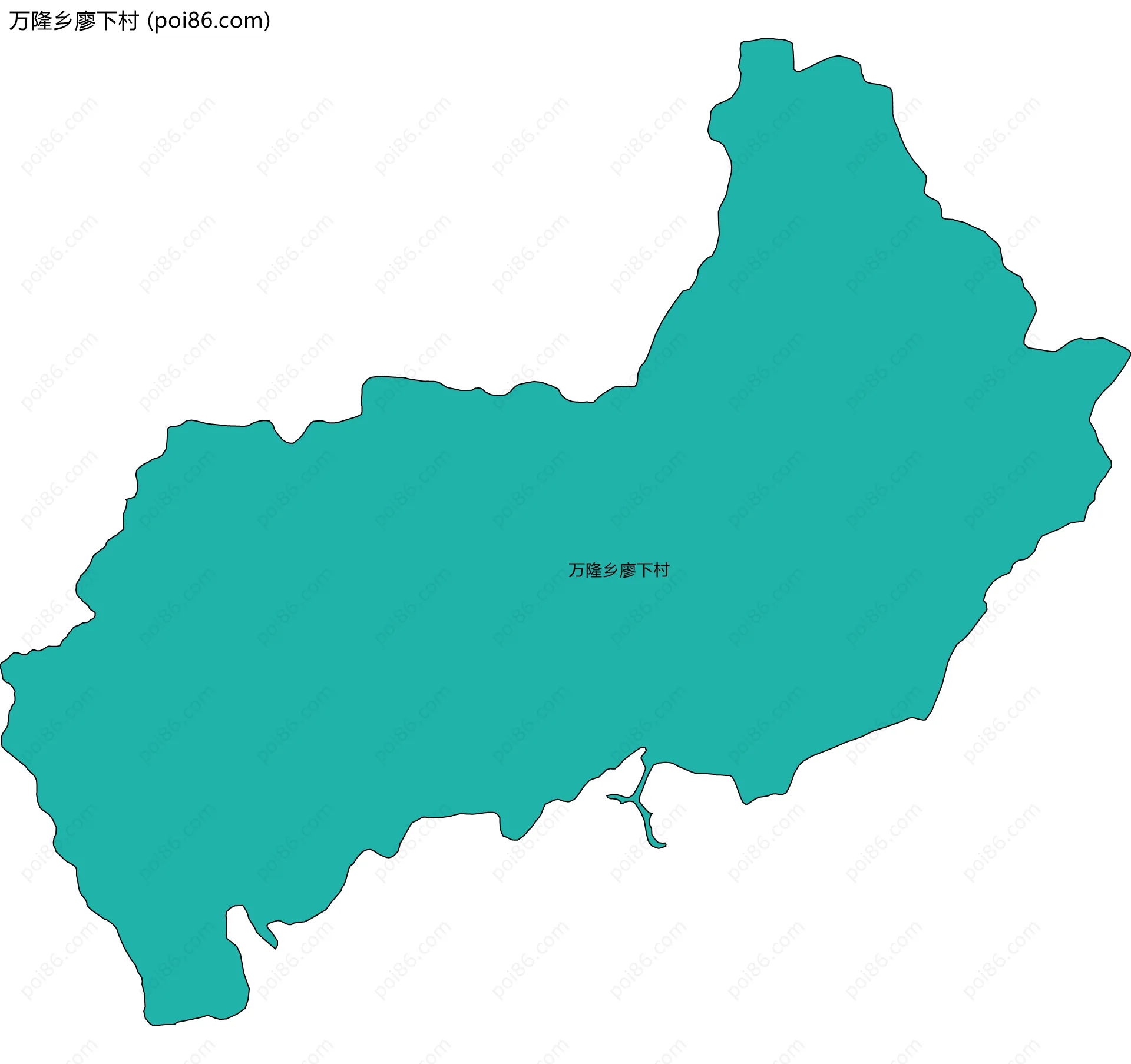 万隆乡廖下村边界地图