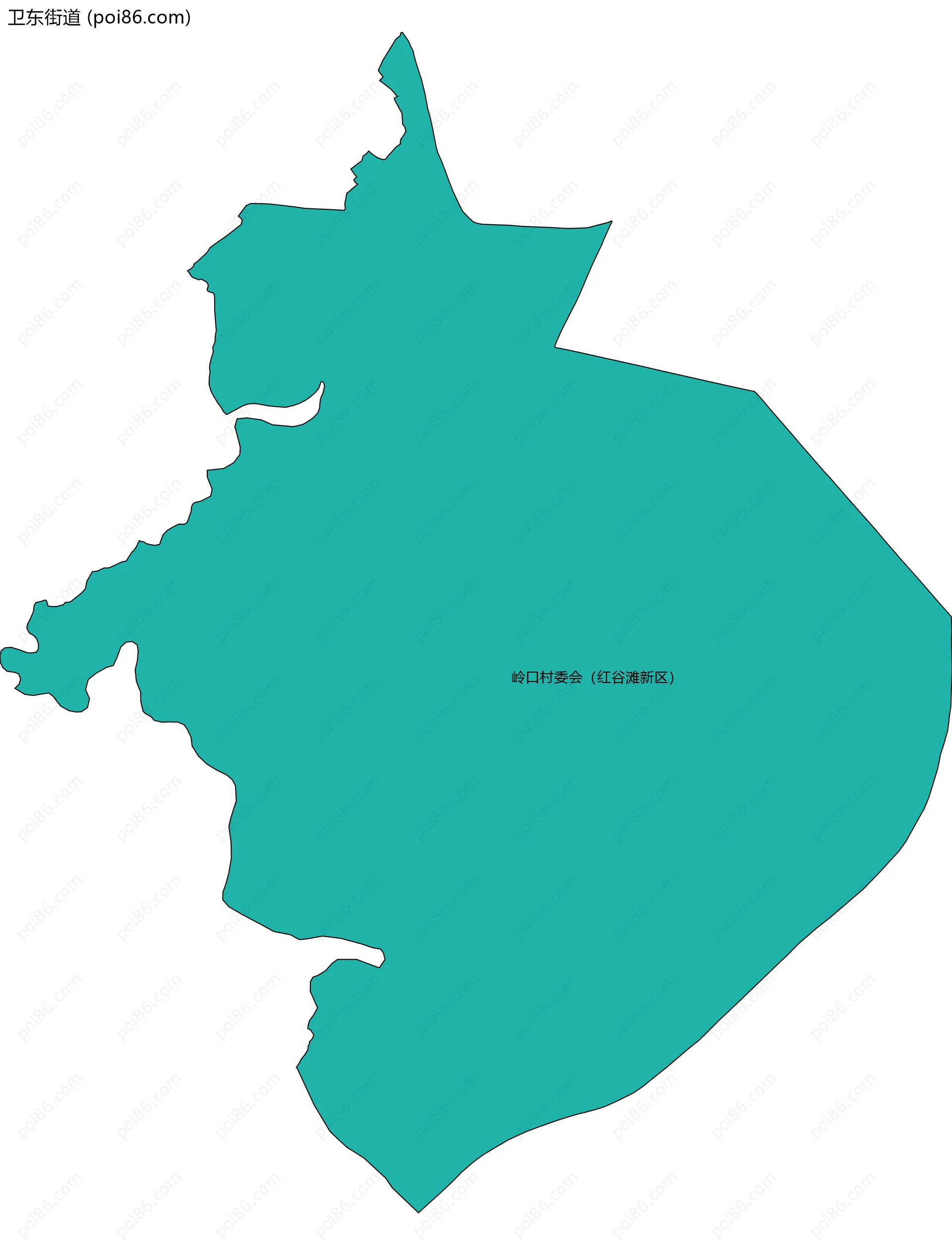 卫东街道边界地图(五级行政区划)