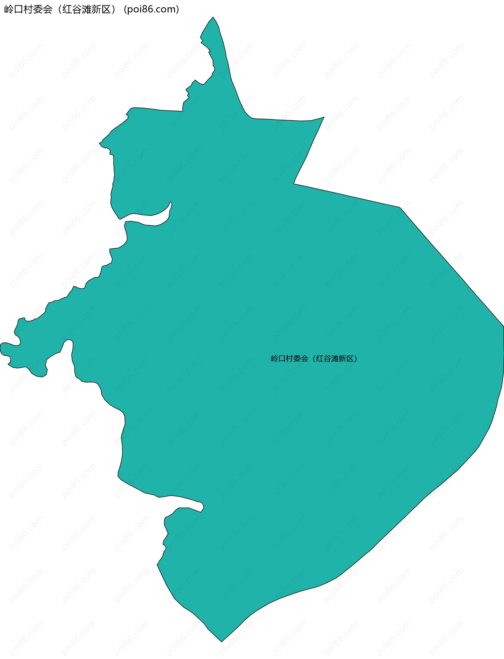 岭口村委会（红谷滩新区）边界地图