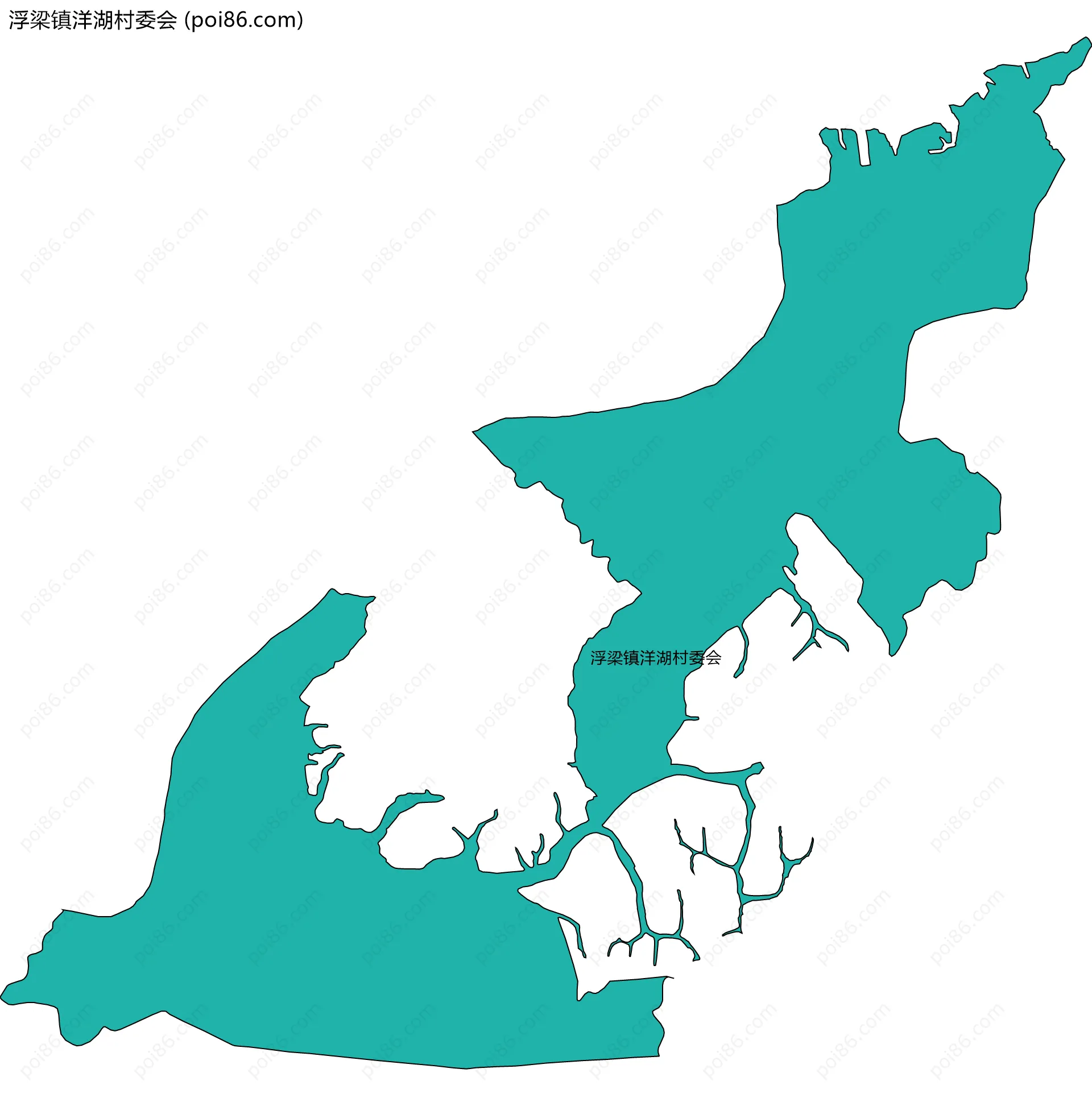 浮梁镇洋湖村委会边界地图