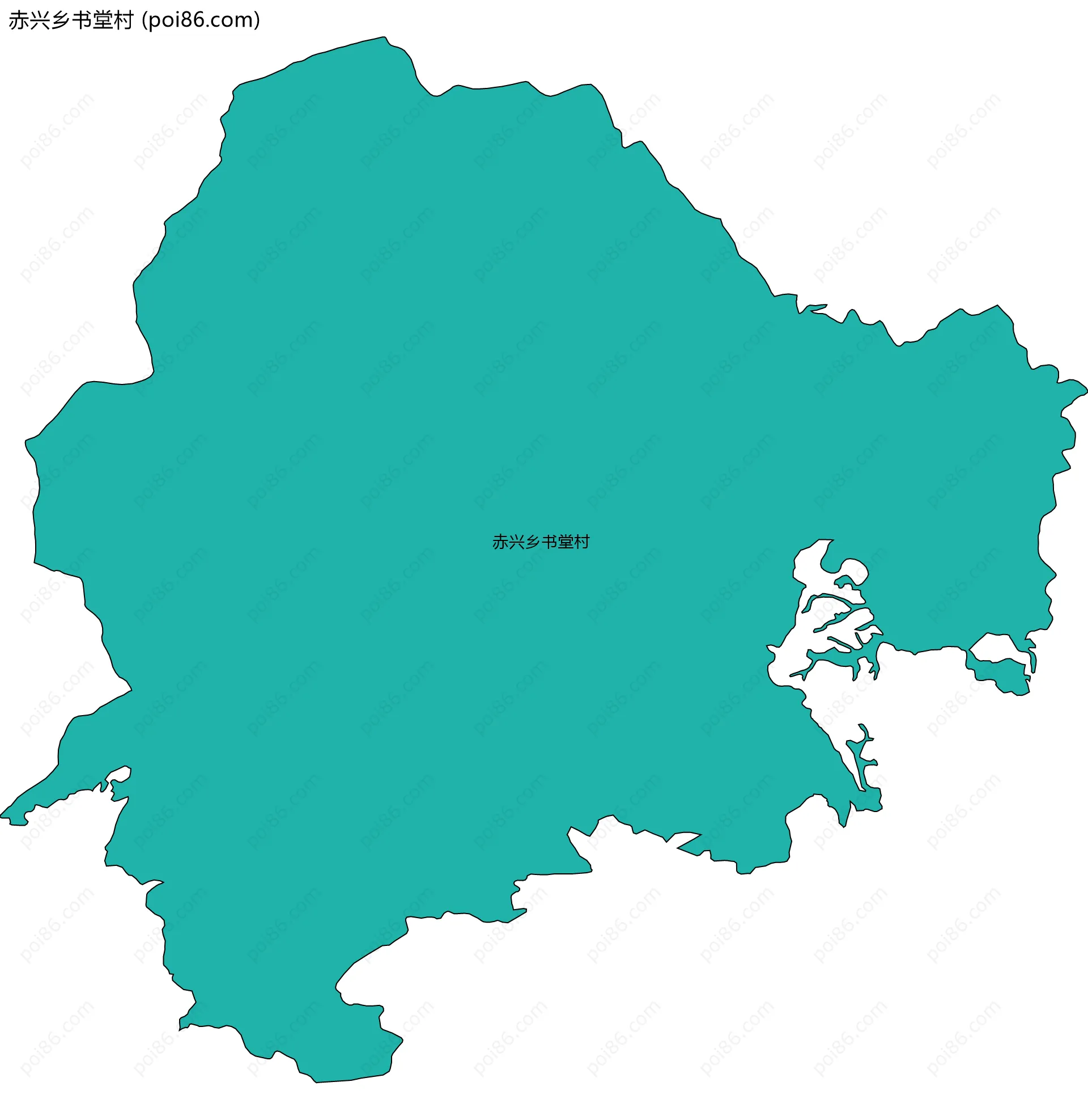 赤兴乡书堂村边界地图
