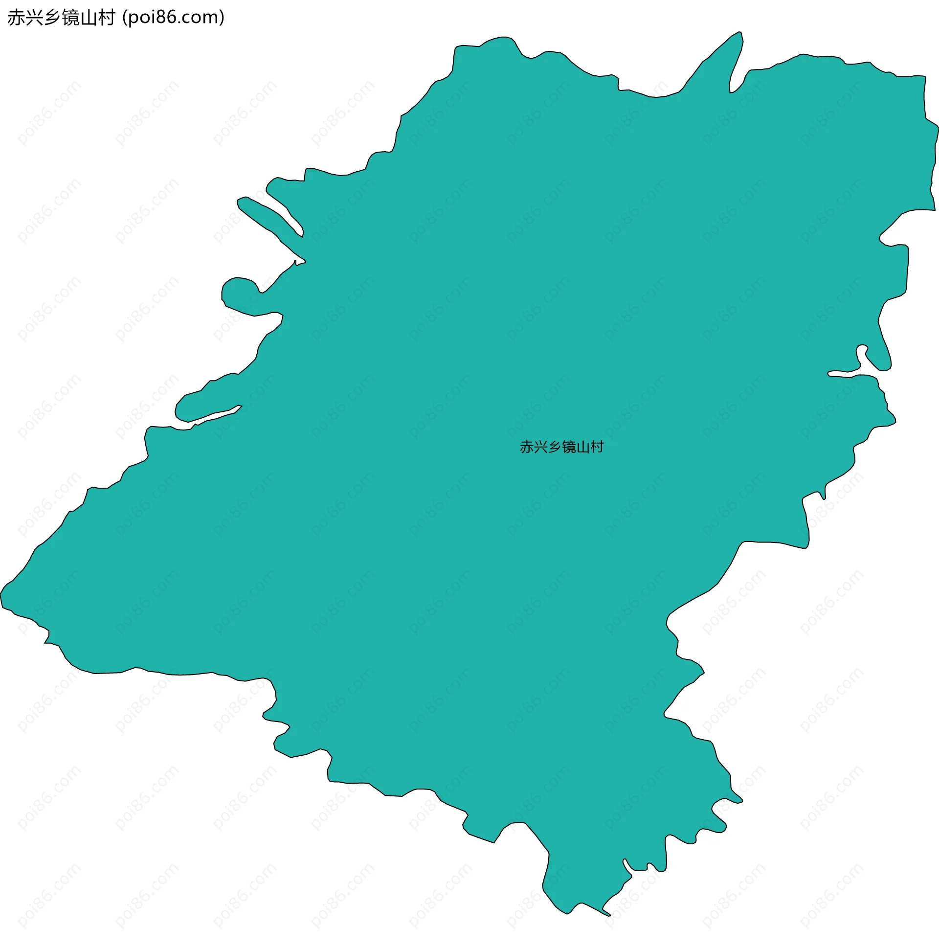 赤兴乡镜山村边界地图