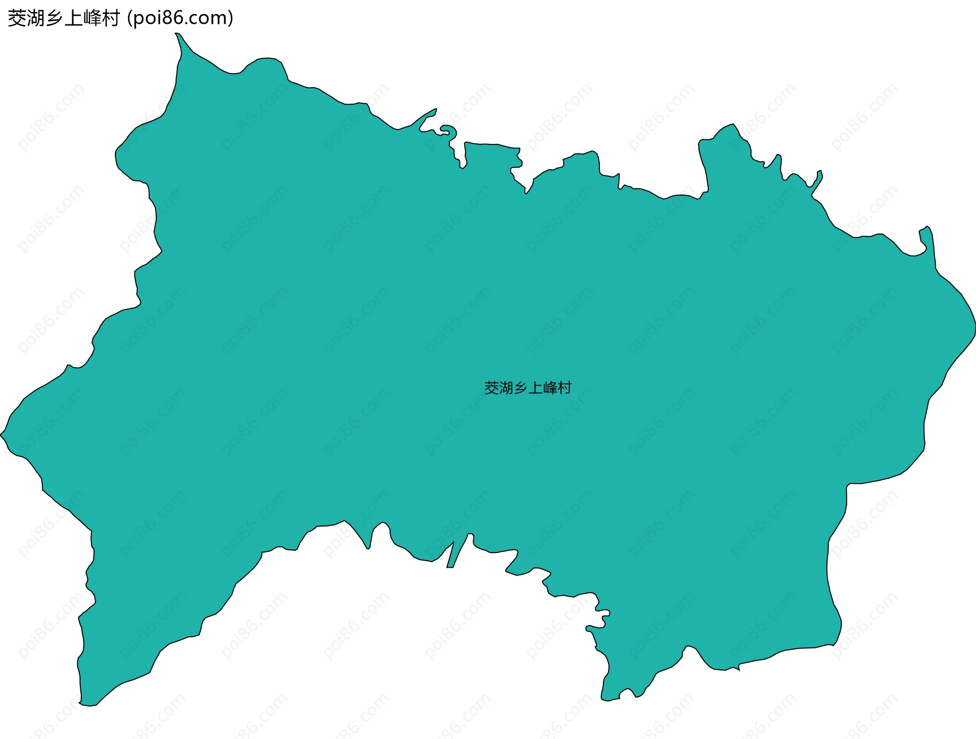 茭湖乡上峰村边界地图