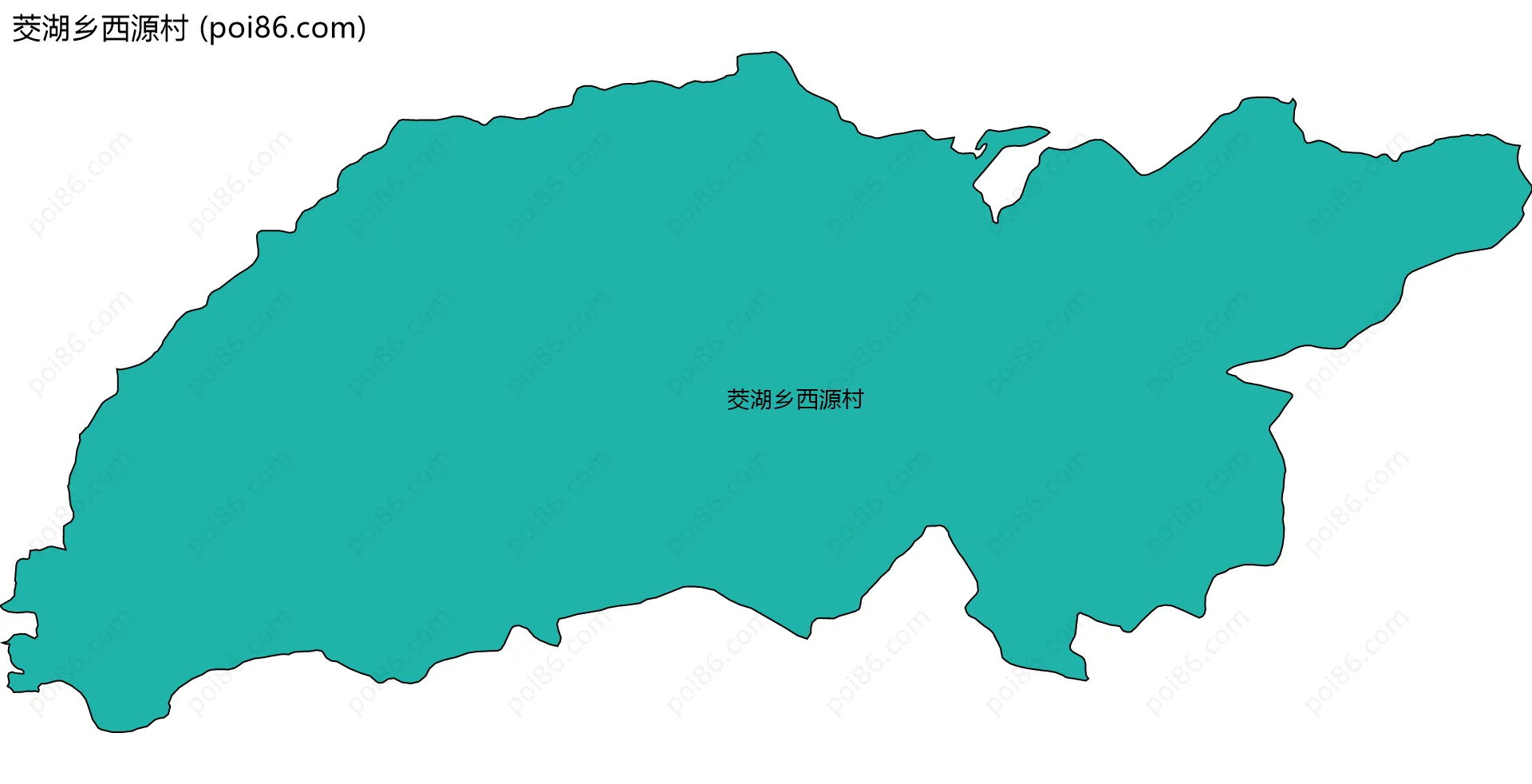 茭湖乡西源村边界地图