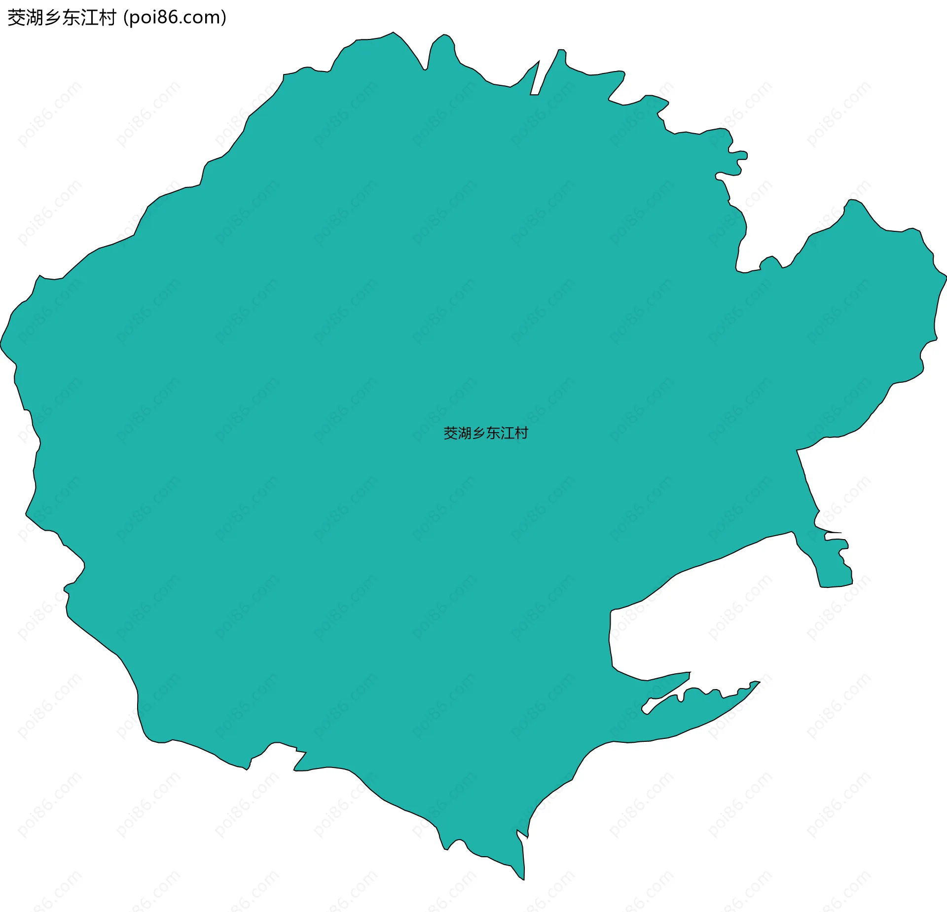 茭湖乡东江村边界地图