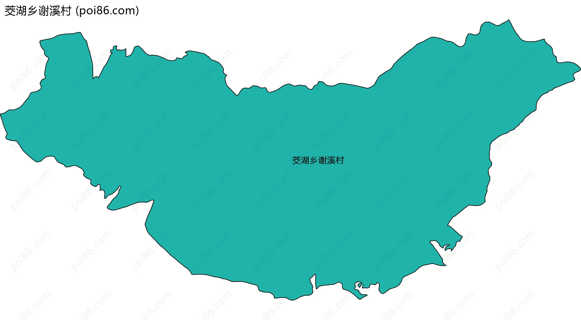 茭湖乡谢溪村边界地图
