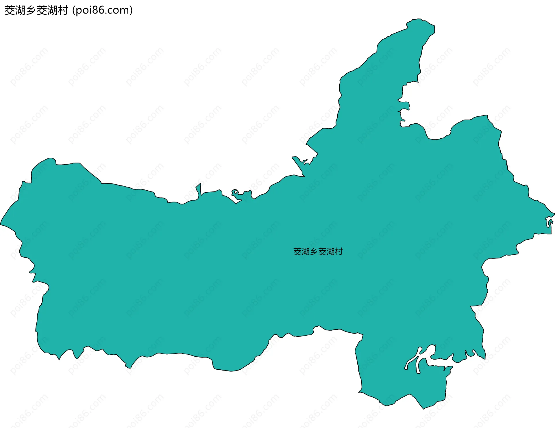 茭湖乡茭湖村边界地图