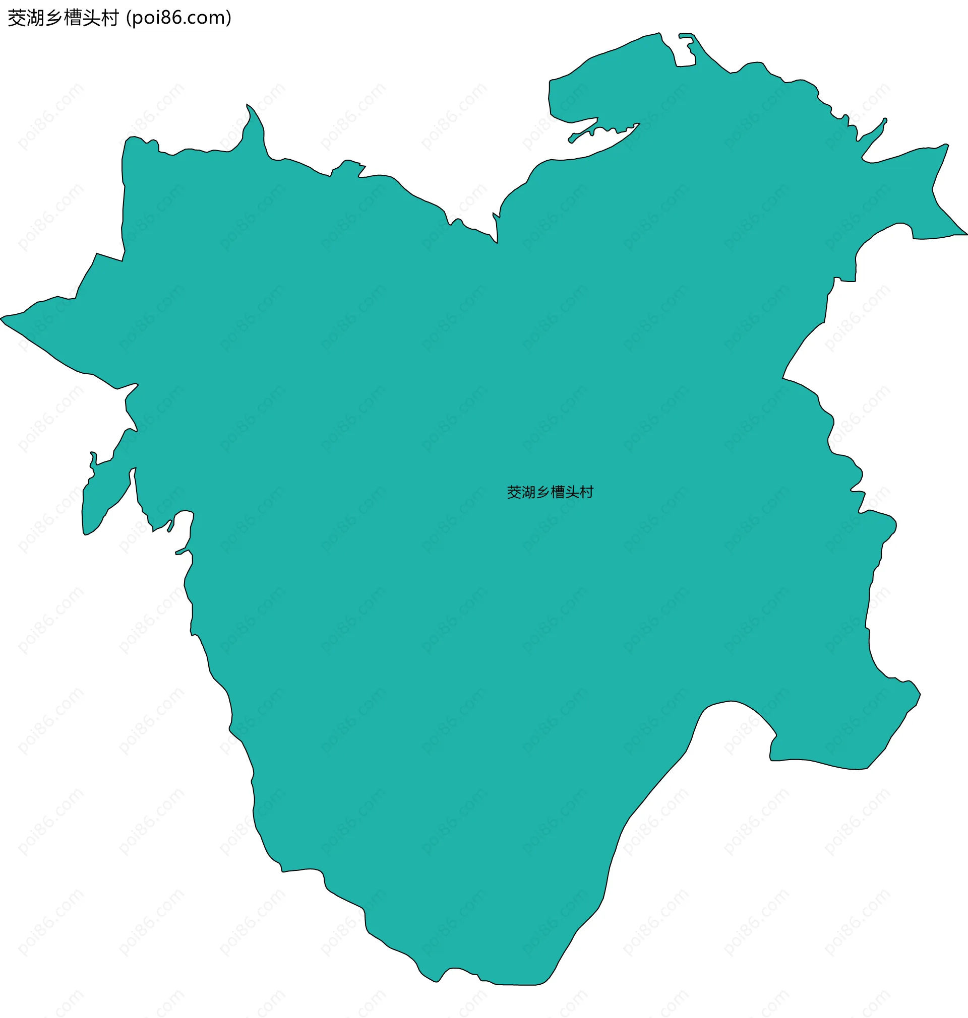 茭湖乡槽头村边界地图
