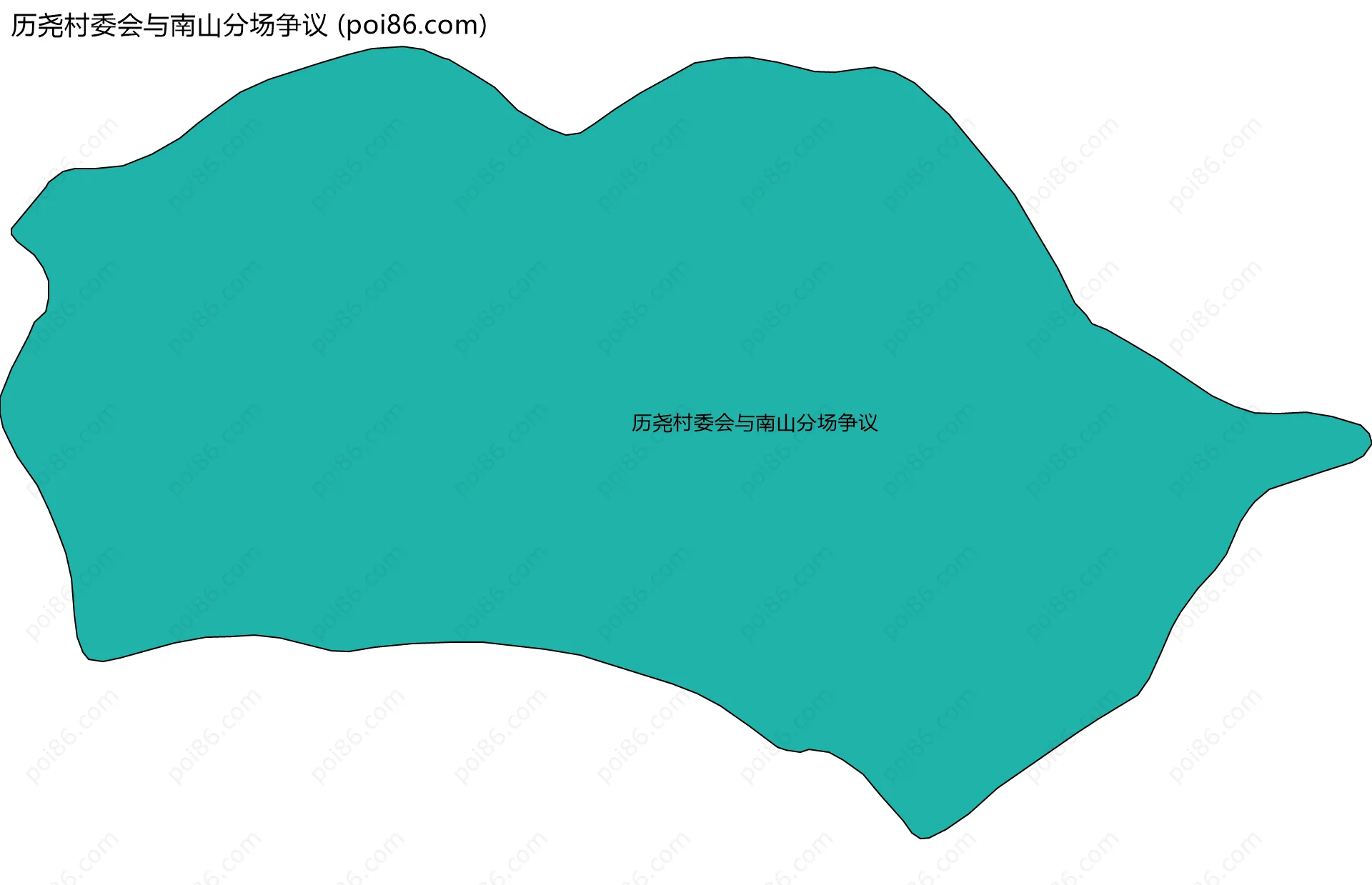 历尧村委会与南山分场争议边界地图