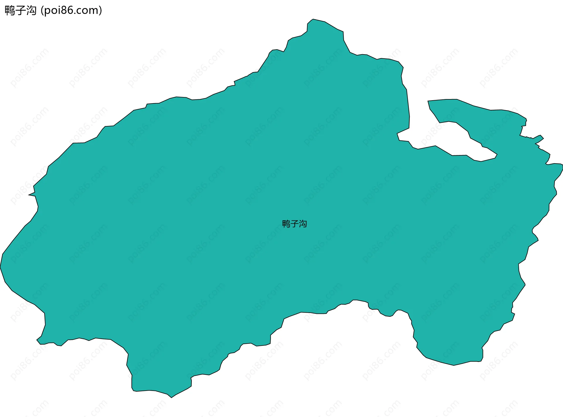 鸭子沟边界地图