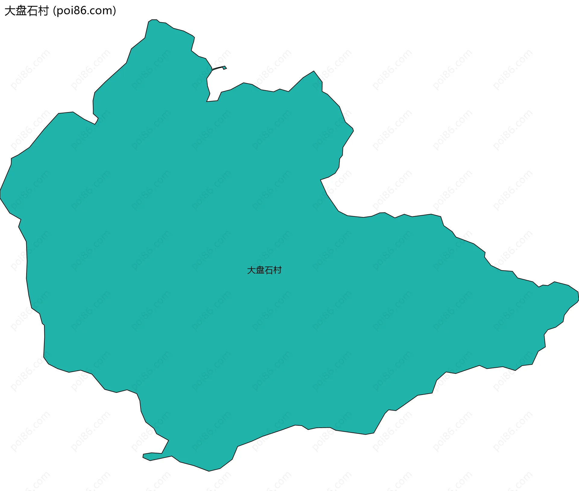 大盘石村边界地图