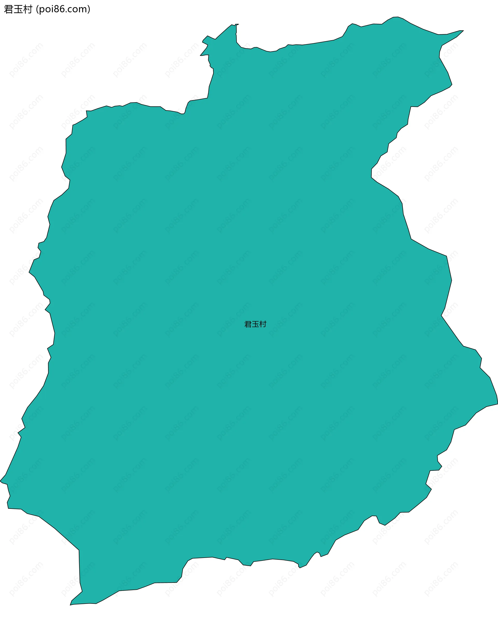 君玉村边界地图