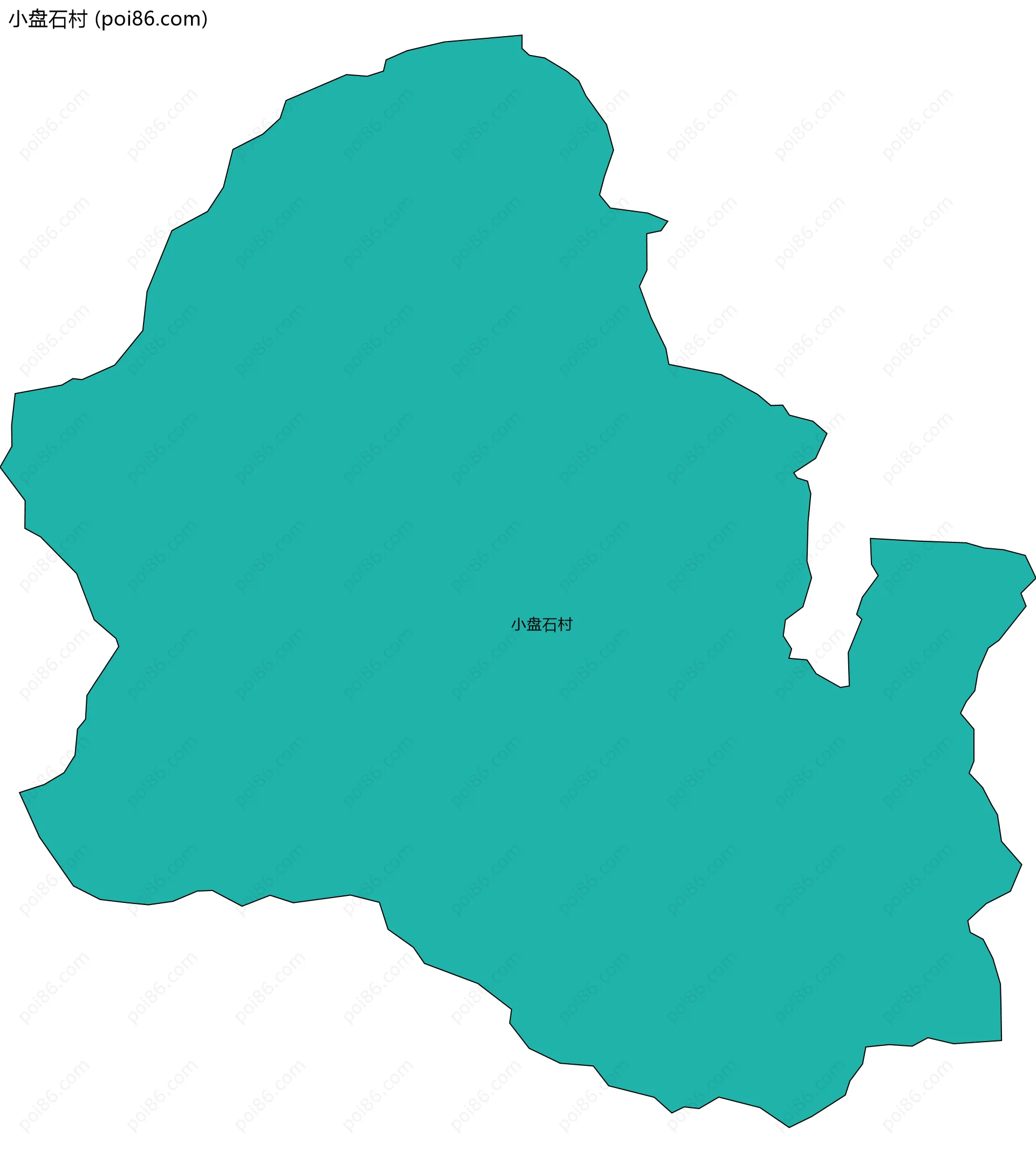 小盘石村边界地图