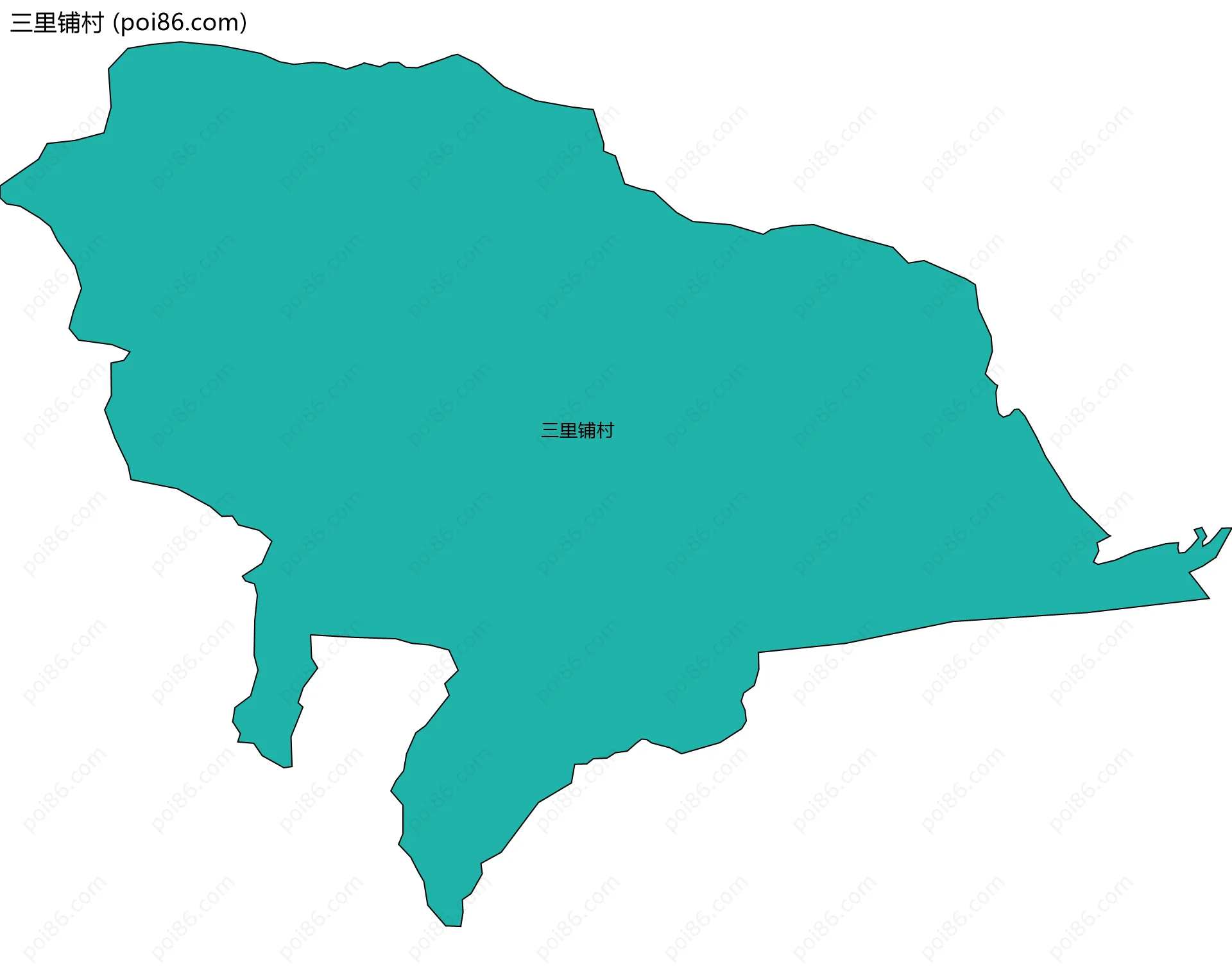 三里铺村边界地图