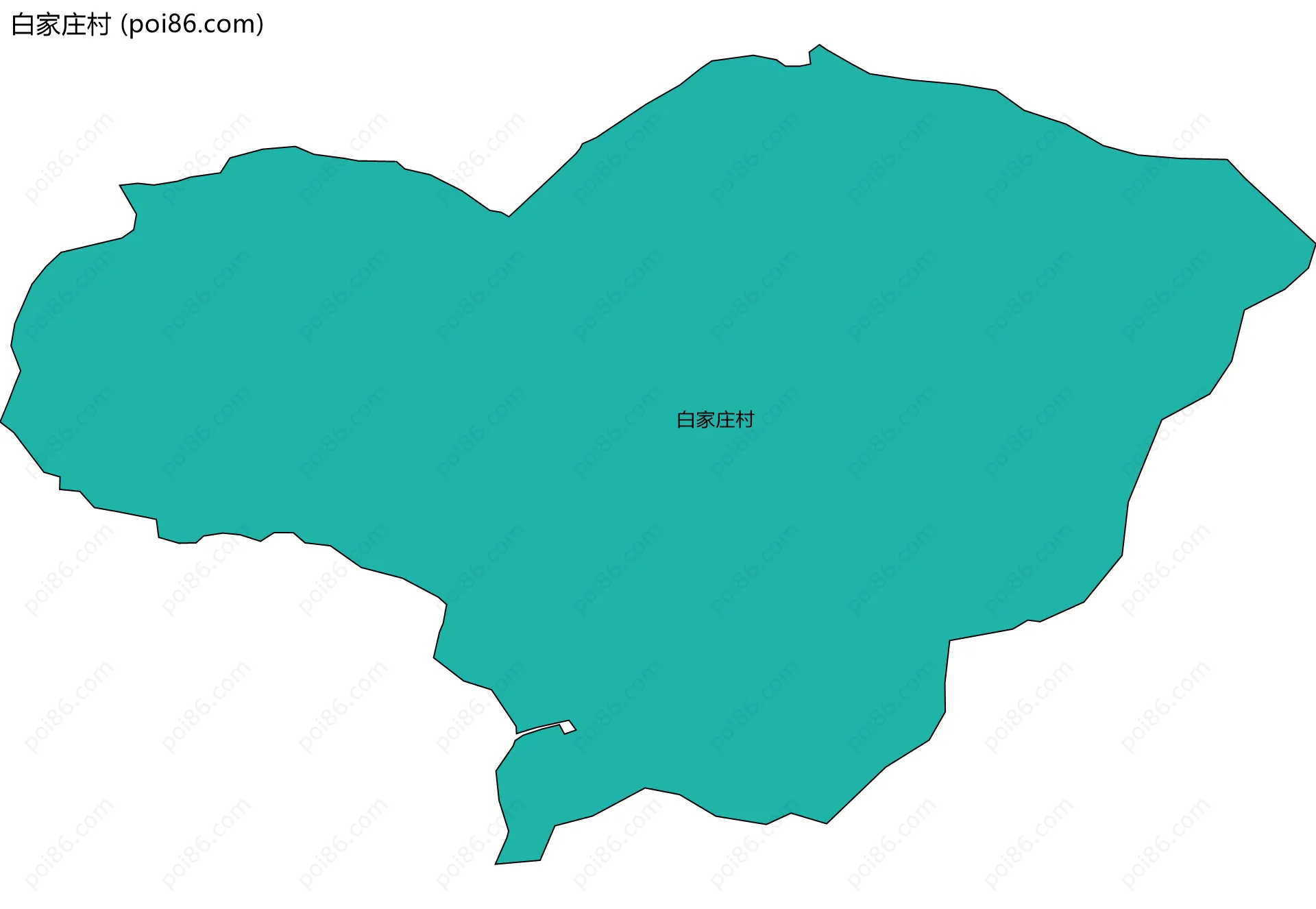 白家庄村边界地图