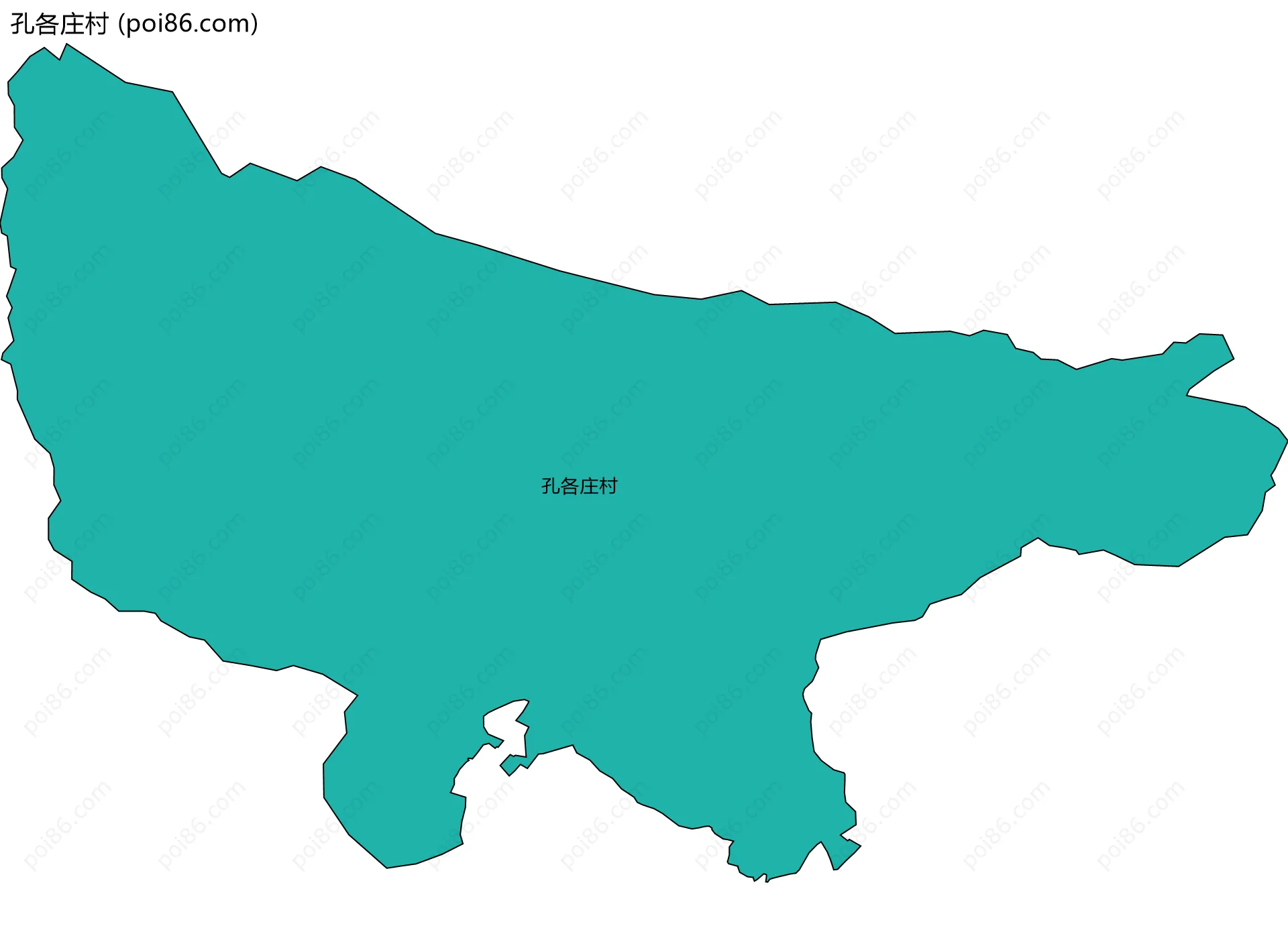 孔各庄村边界地图