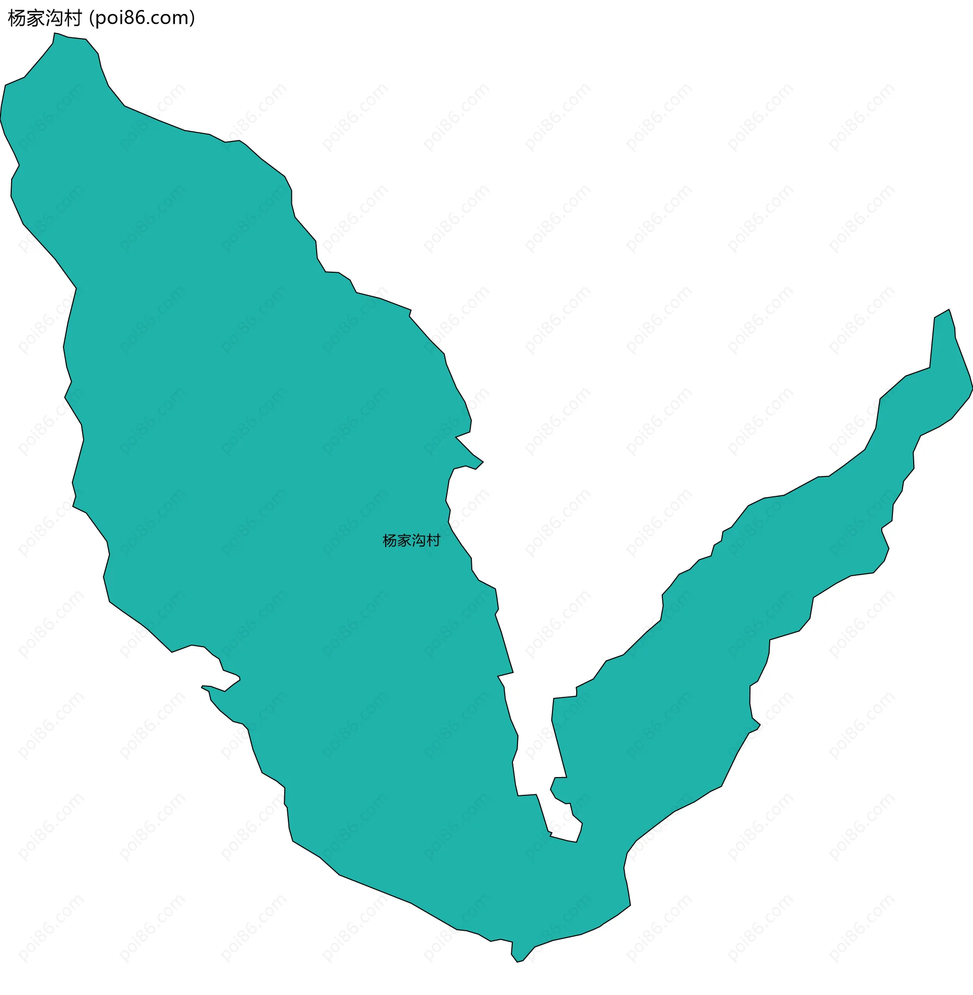 杨家沟村边界地图