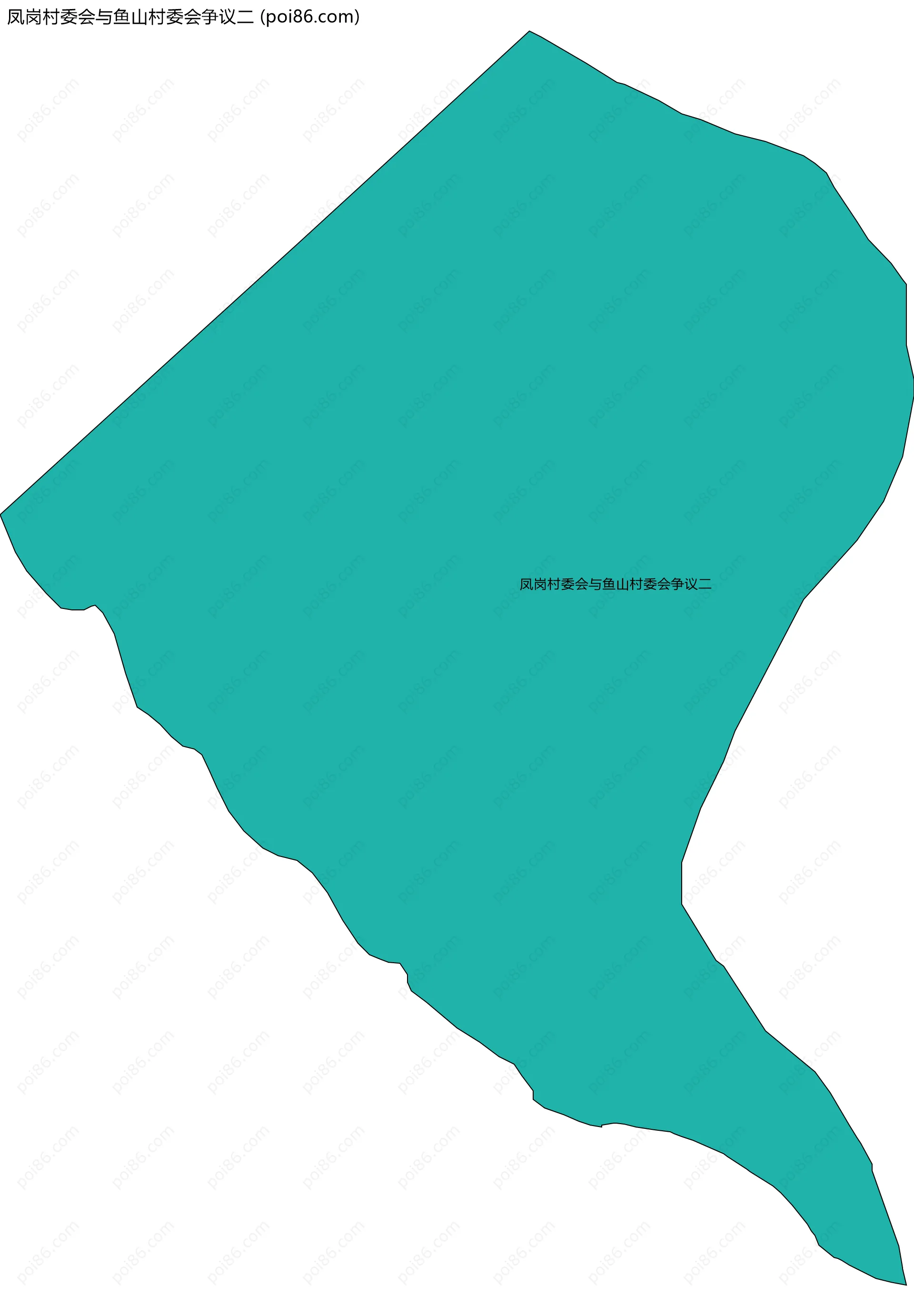 凤岗村委会与鱼山村委会争议二边界地图