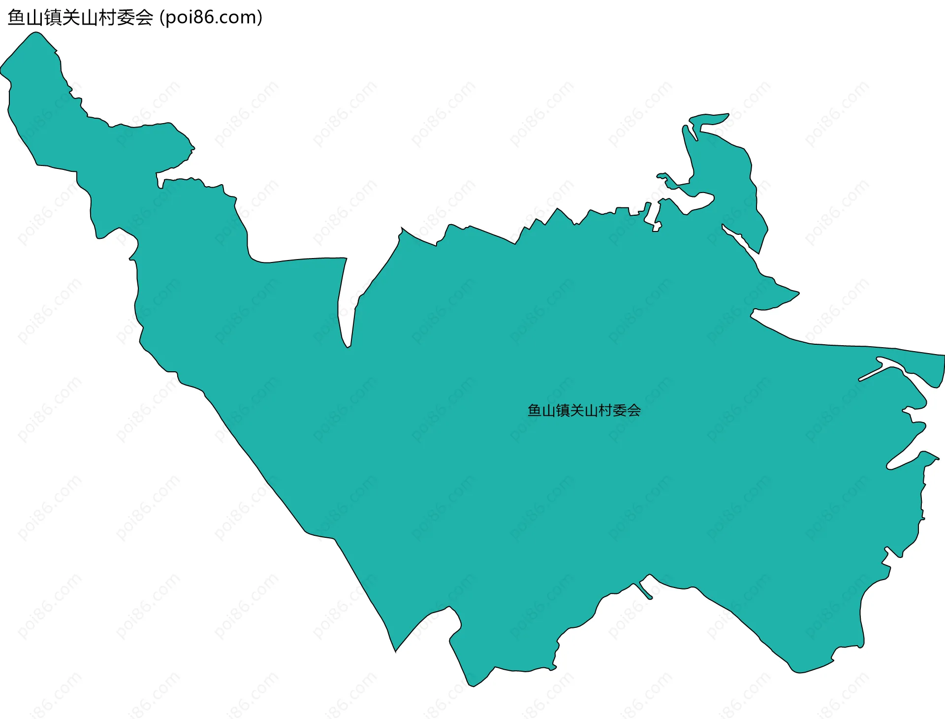 鱼山镇关山村委会边界地图