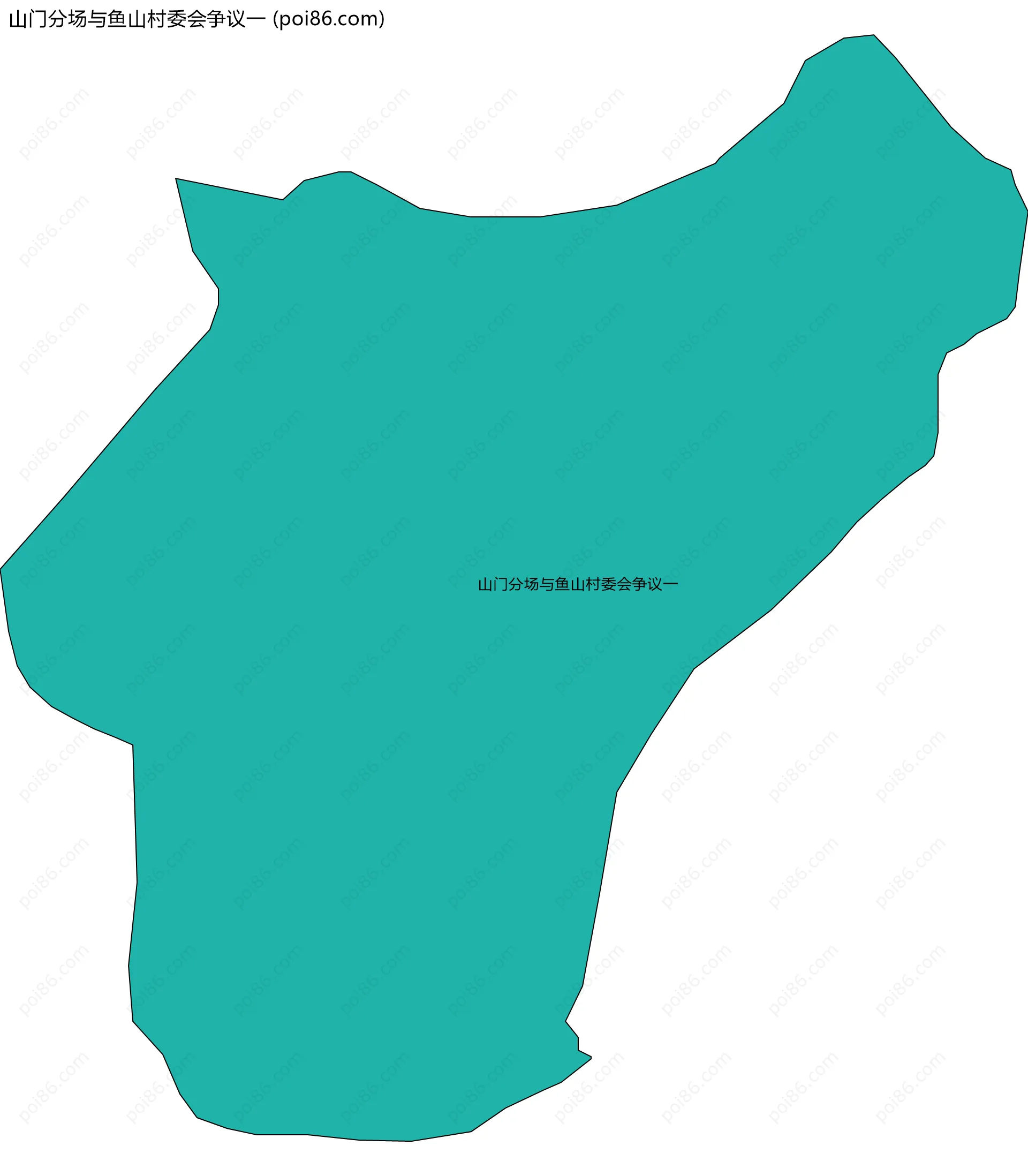 山门分场与鱼山村委会争议一边界地图